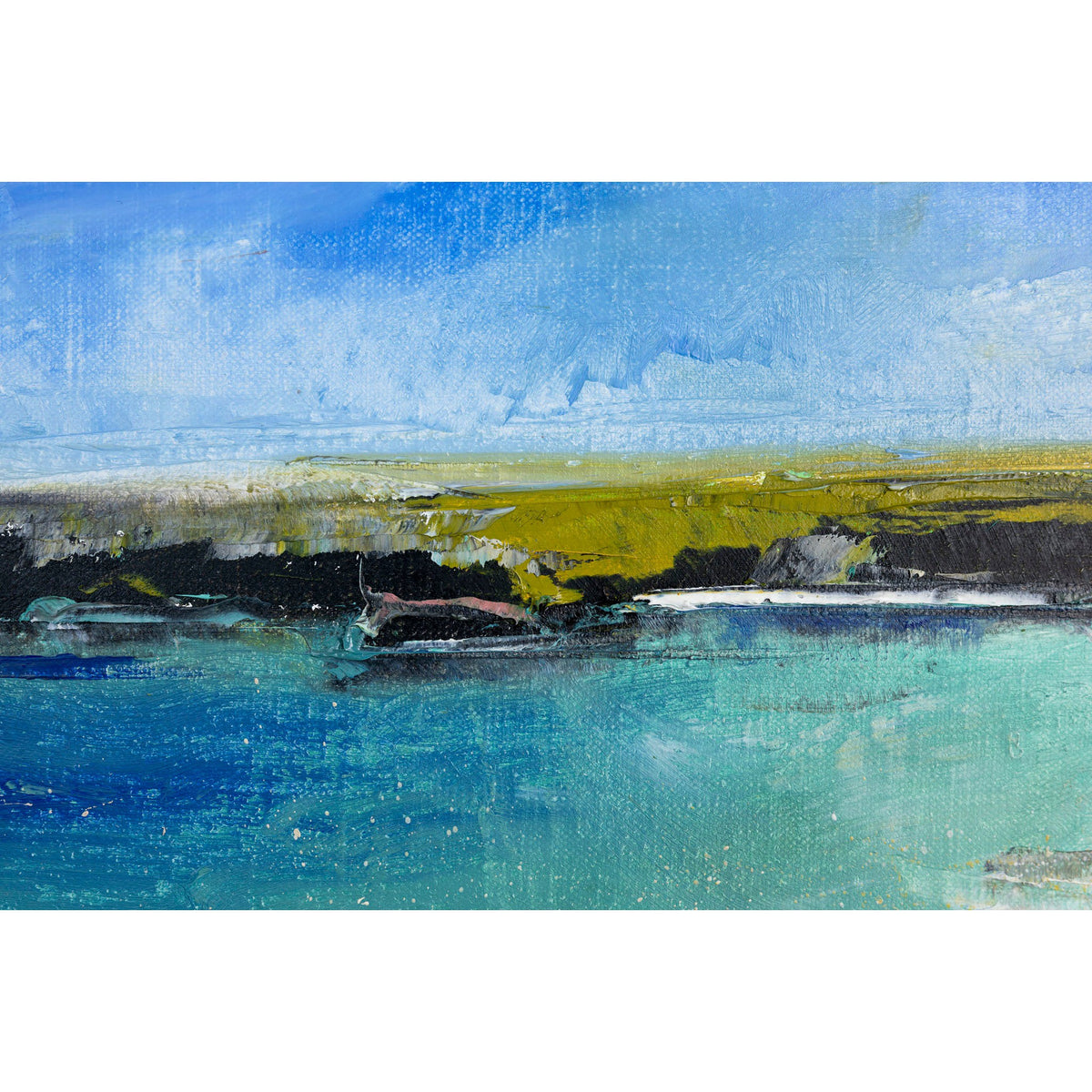 Mother Iveys Bay an oil original by Ian Rawnsley, available at Padstow Gallery, Cornwall