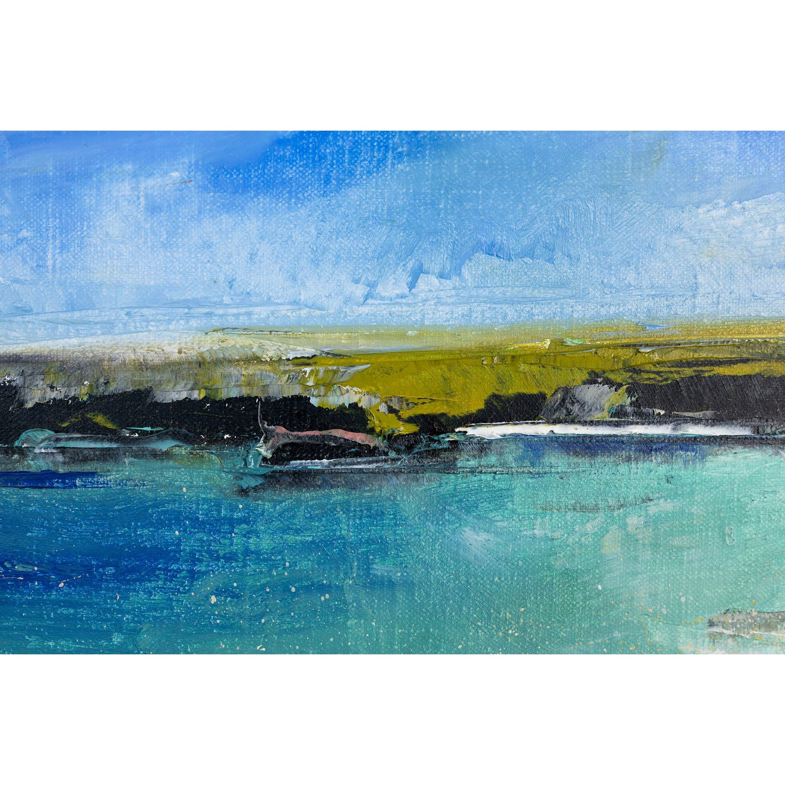 Mother Iveys Bay an oil original by Ian Rawnsley, available at Padstow Gallery, Cornwall