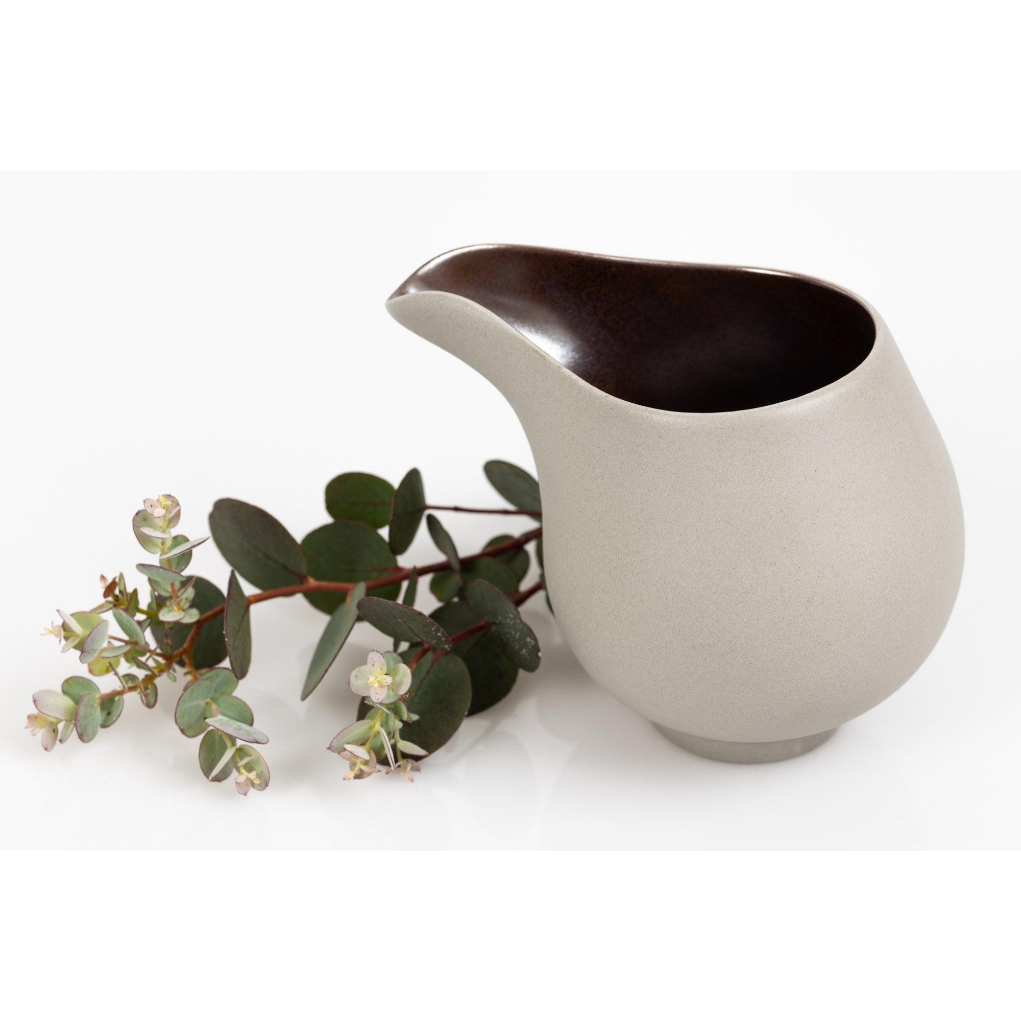 KSB4 Flow, Grey Stoneware Jug by Kate Schuricht, available at Padstow Gallery, Cornwall