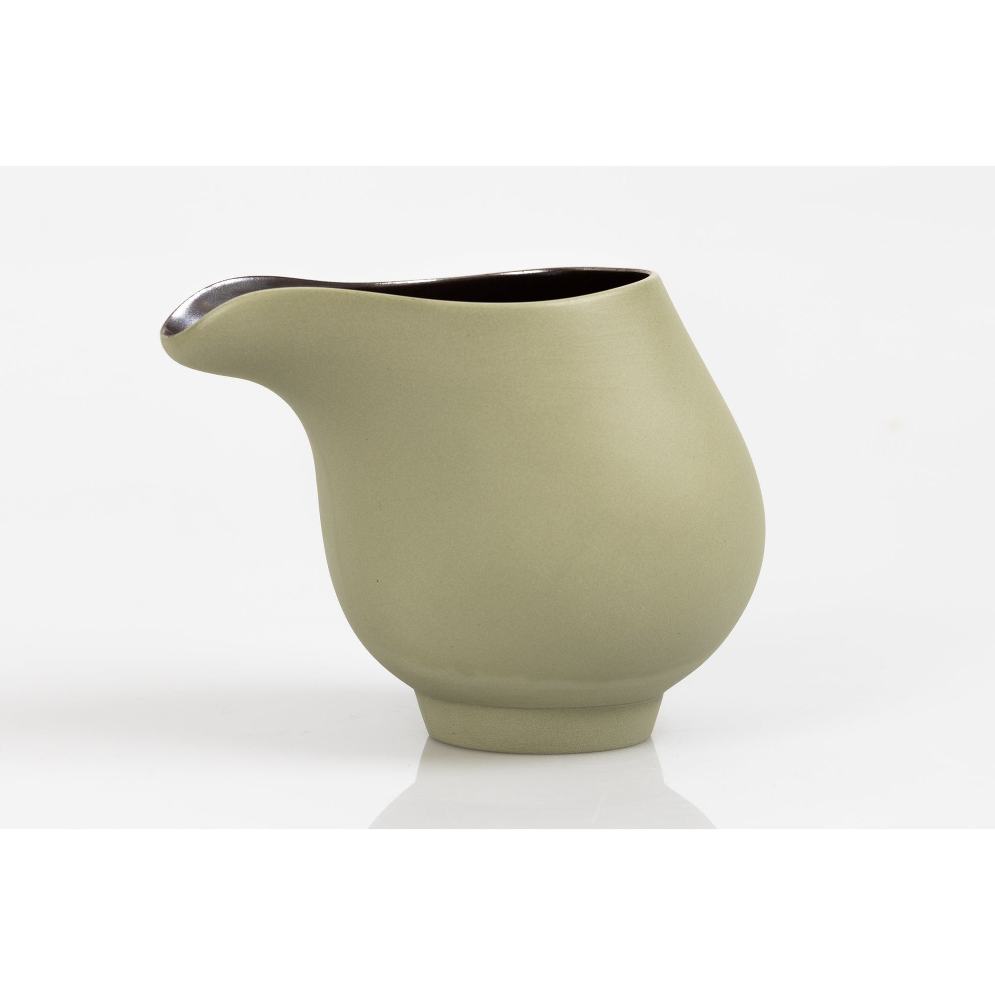 KSB2 Flow, Olive Stoneware Jug by Kate Schuricht, available at Padstow Gallery, Cornwall