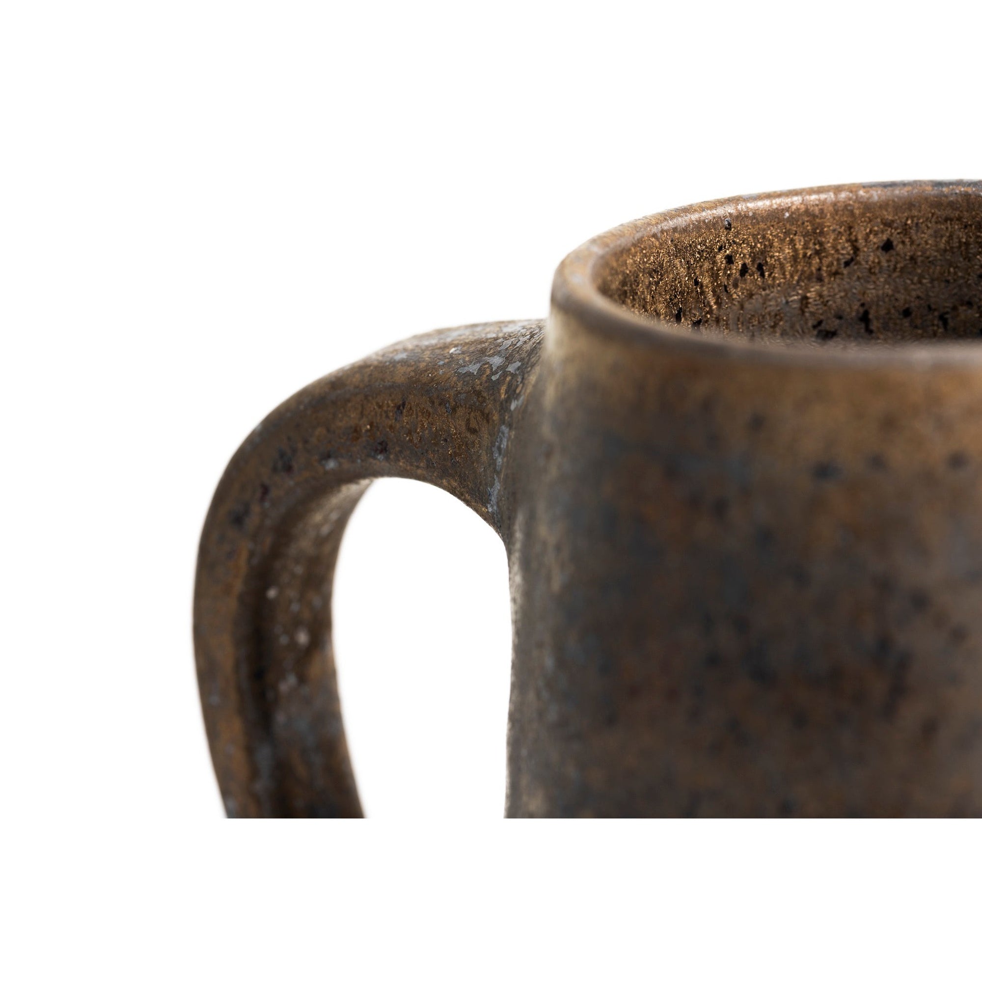 GC07 Dark Gold Glaze Tall Handled Pitcher by Gail Cooper, available at Padstow Gallery, Cornwall