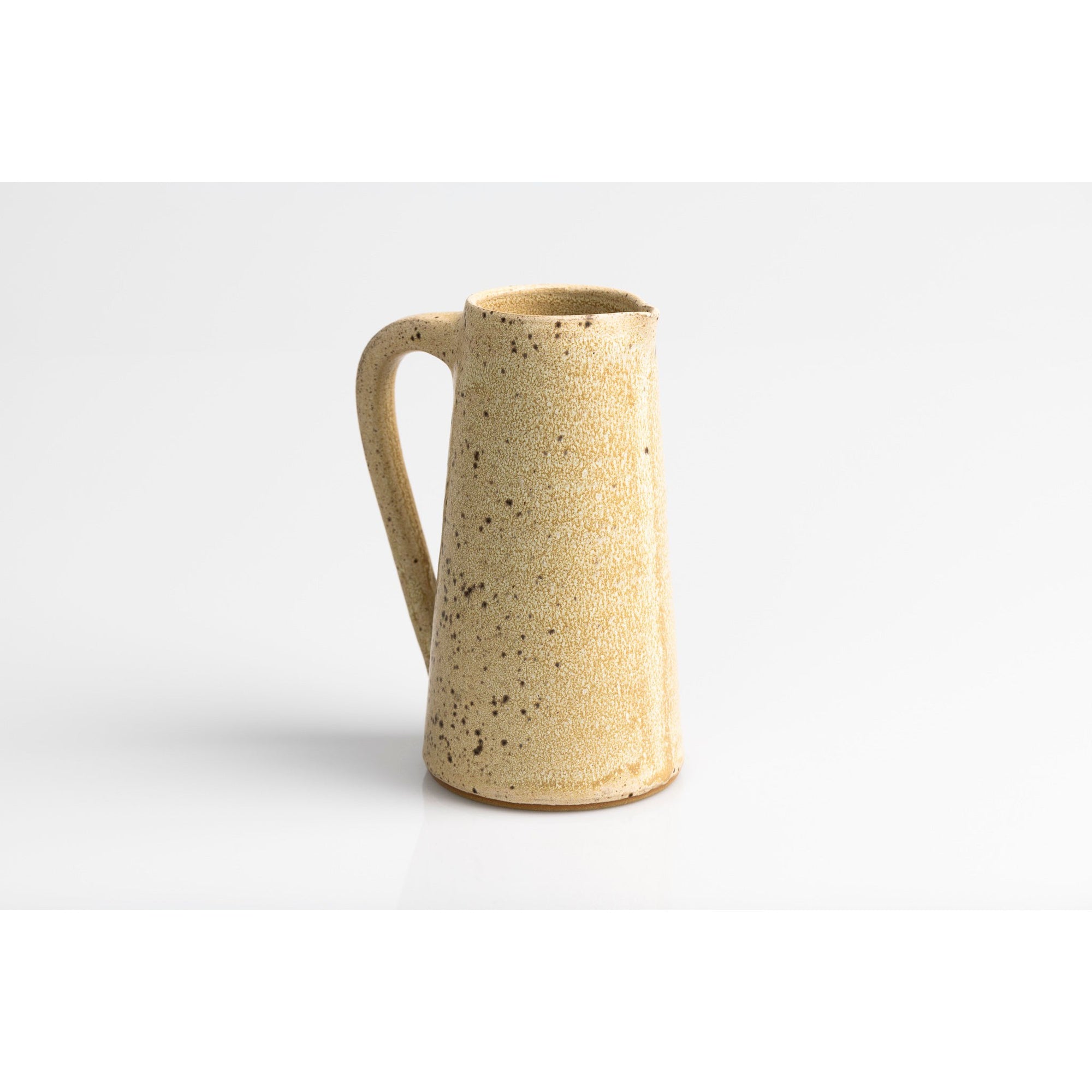 GC09 Cream Speckled Tall Handled Pitcher by Gail Cooper, available at Padstow Gallery, Cornwall