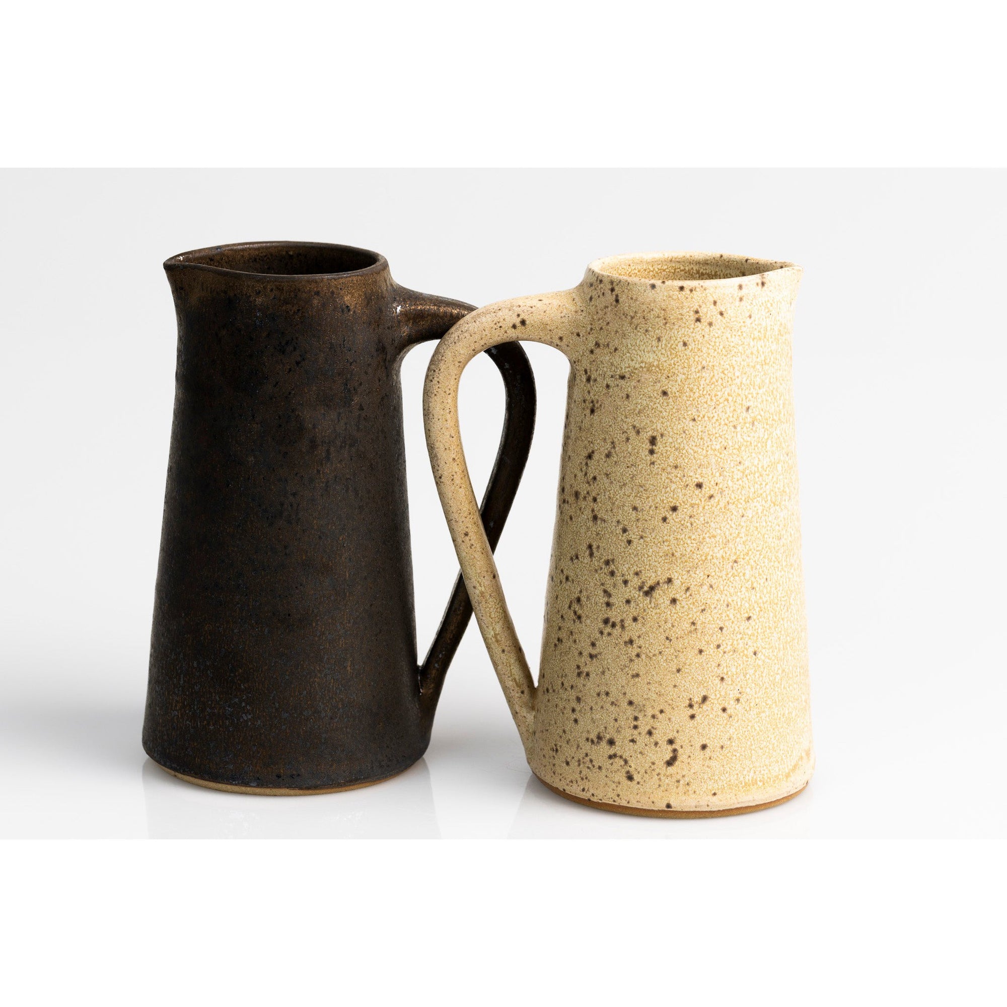 GC07 Dark Gold Glaze Tall Handled Pitcher by Gail Cooper, available at Padstow Gallery, Cornwall