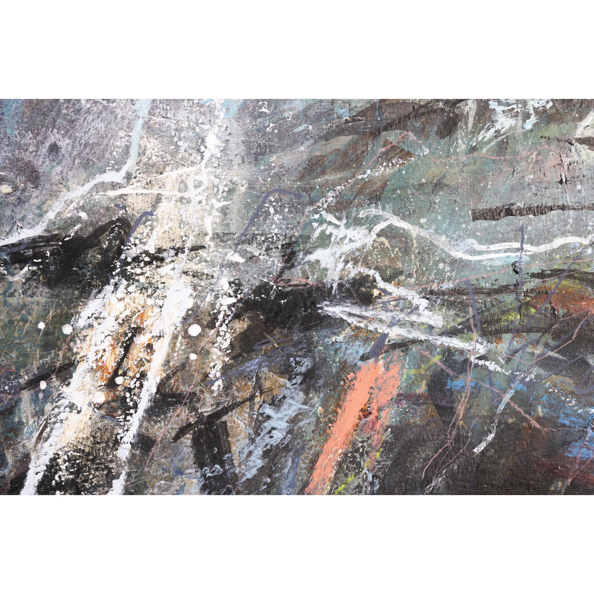 Storm Clouds Swell mixed media framed painting by Jo Ellis available at Padstow Gallery, Cornwall