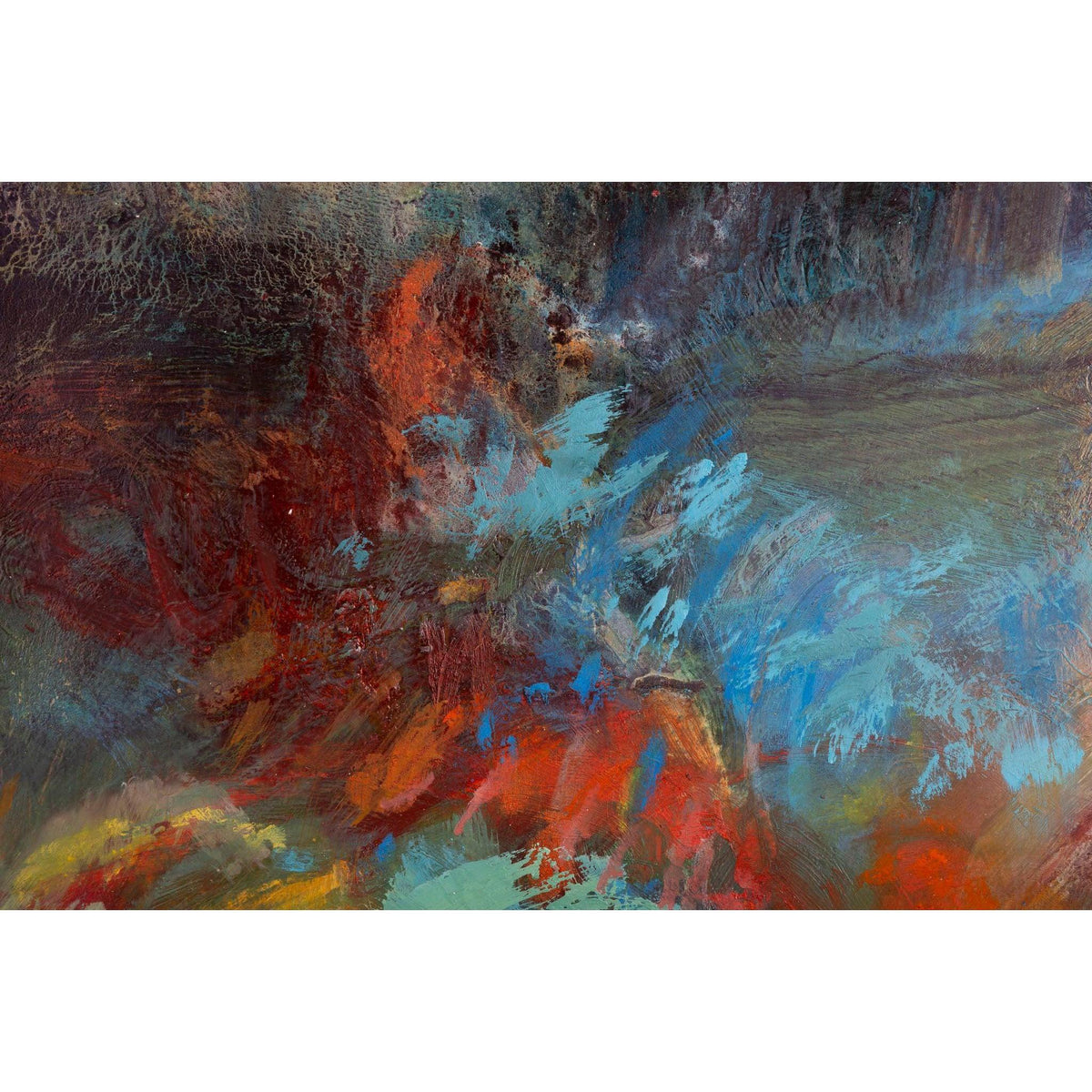 In the Border mixed media framed painting by Jo Ellis available at Padstow Gallery, Cornwall