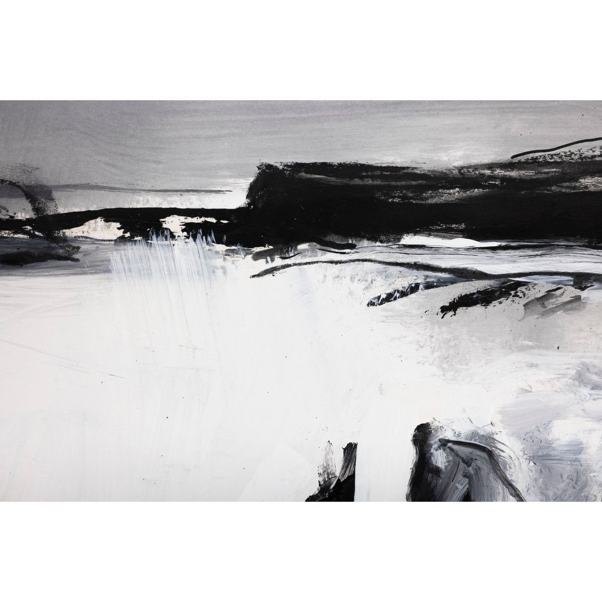 Rocky Shore mixed media framed painting by Jo Ellis available at Padstow Gallery, Cornwall