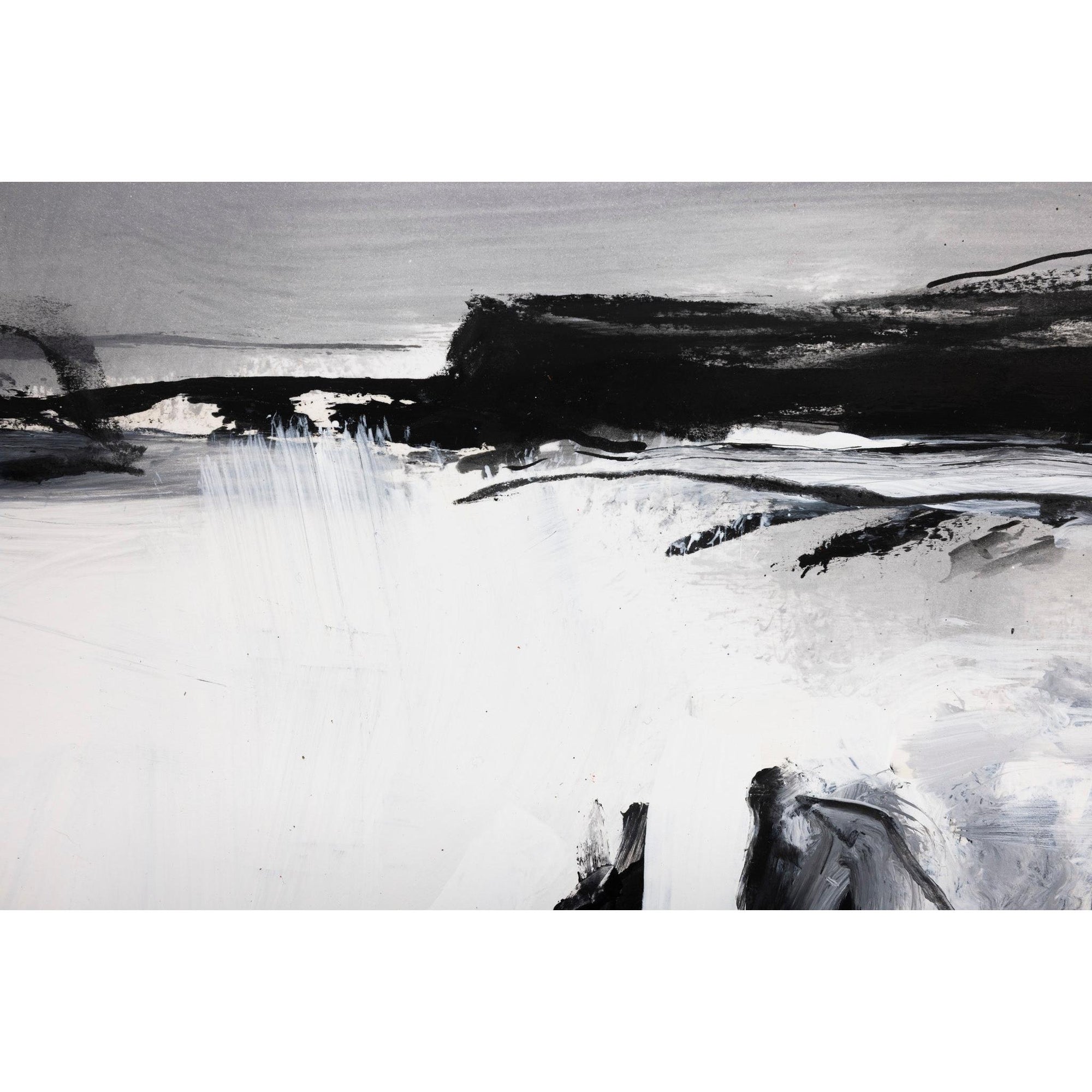 Rocky Shore mixed media framed painting by Jo Ellis available at Padstow Gallery, Cornwall