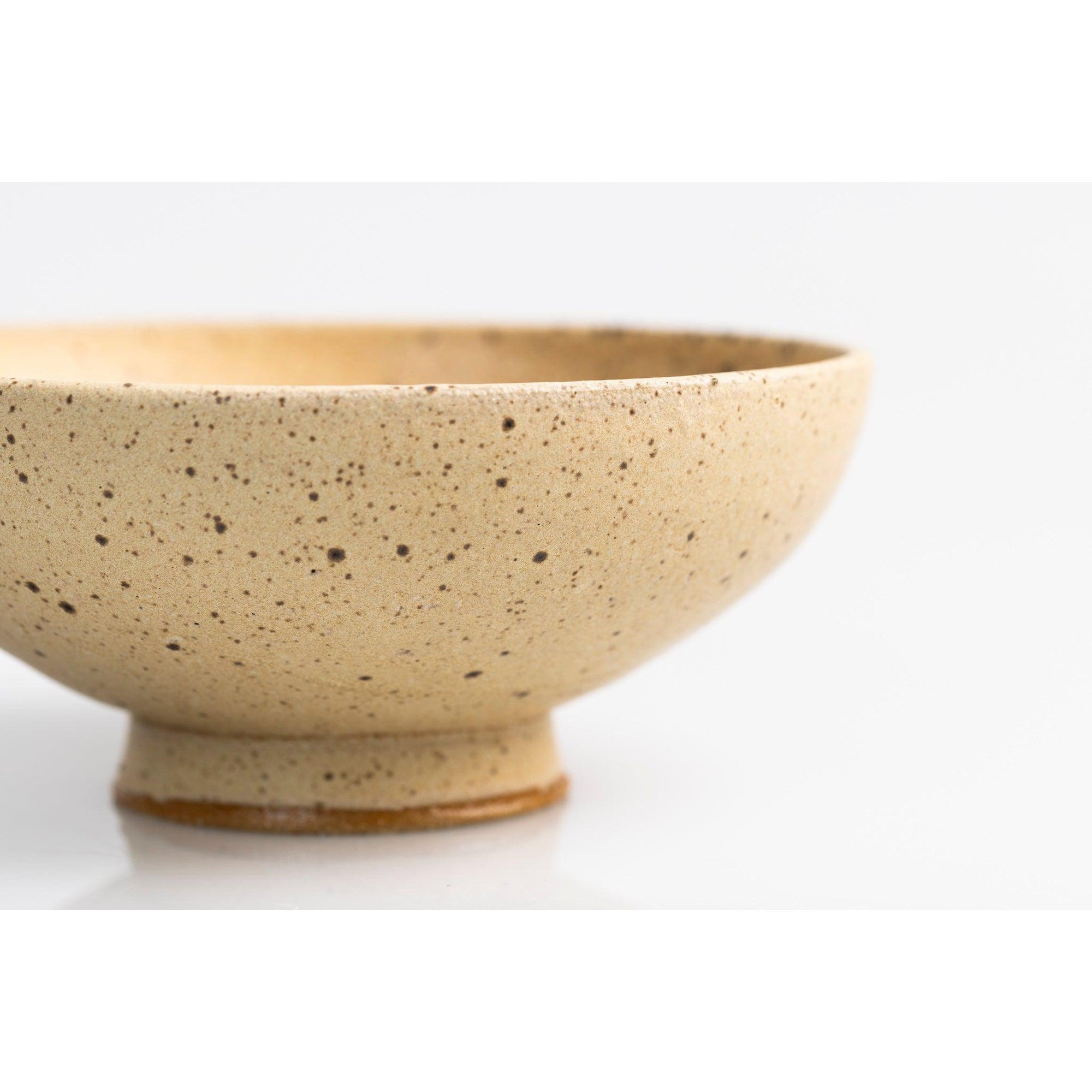 GC10 Cream Speckled Footed Bowl by Gail Cooper, available at Padstow Gallery, Cornwall