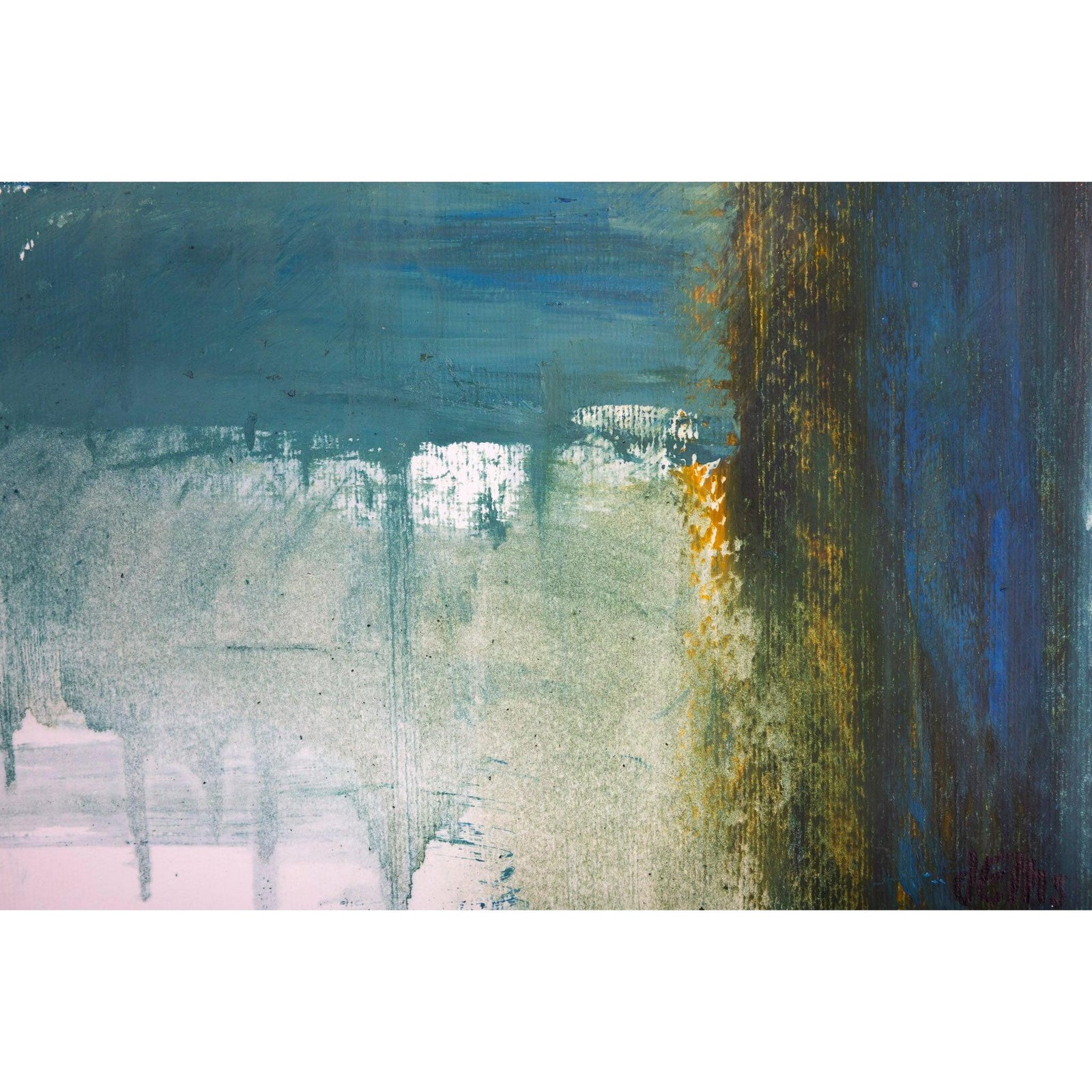 Far Away Gaze mixed media framed painting by Jo Ellis available at Padstow Gallery, Cornwall