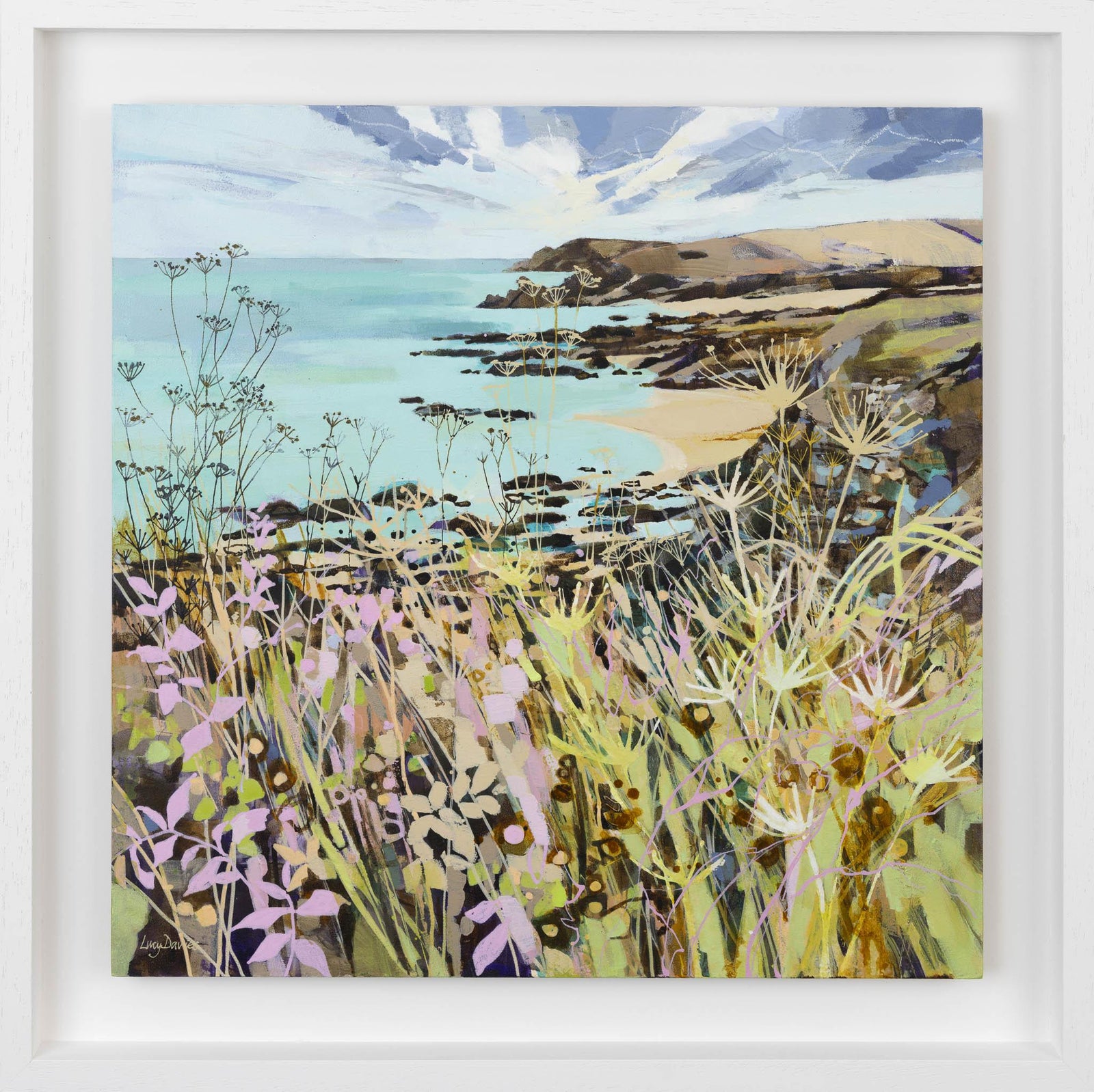 'Walking to Trevone' by Lucy Davies available at Padstow Gallery, Cornwall