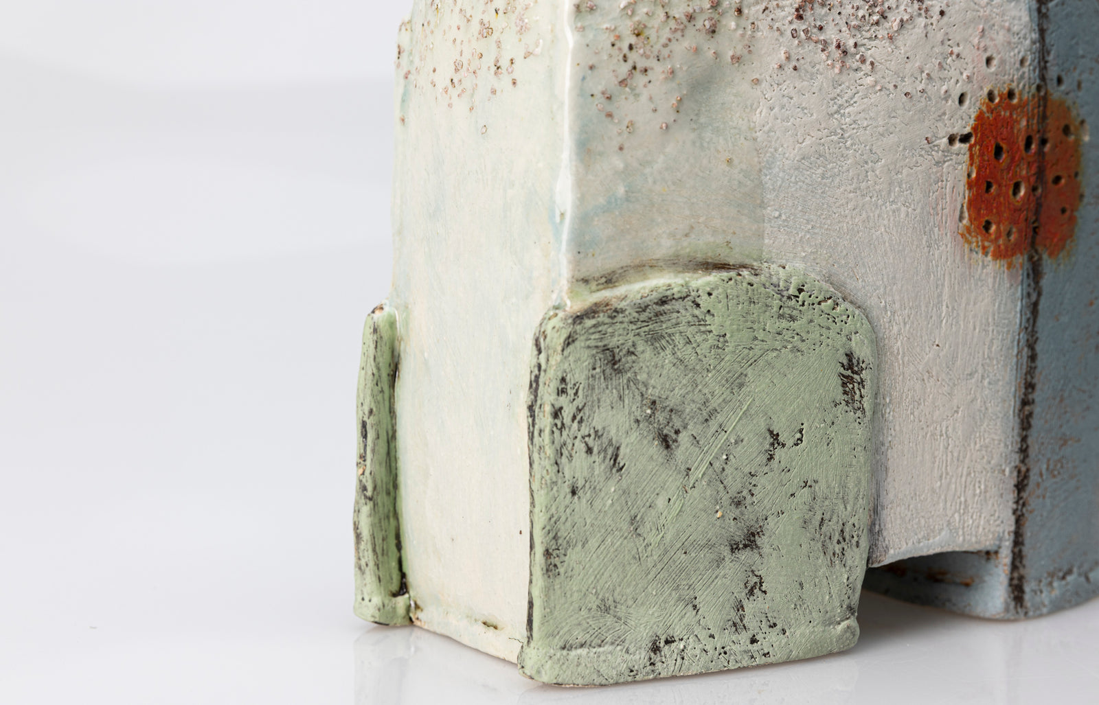 Between Fields slab-built vessel by Craig Underhill, available at Padstow Gallery Cornwall