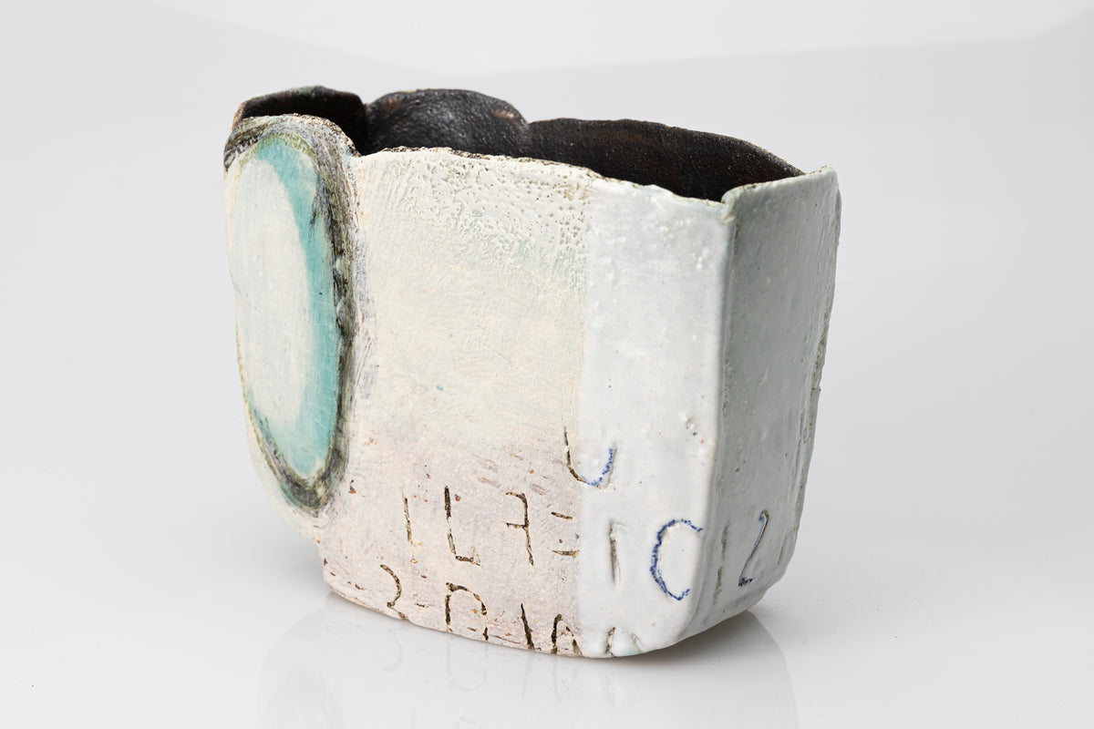 Low Tide Landscape slab-built vessel by Craig Underhill, available at Padstow Gallery Cornwall