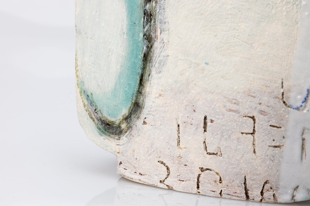 Low Tide Landscape slab-built vessel by Craig Underhill, available at Padstow Gallery Cornwall
