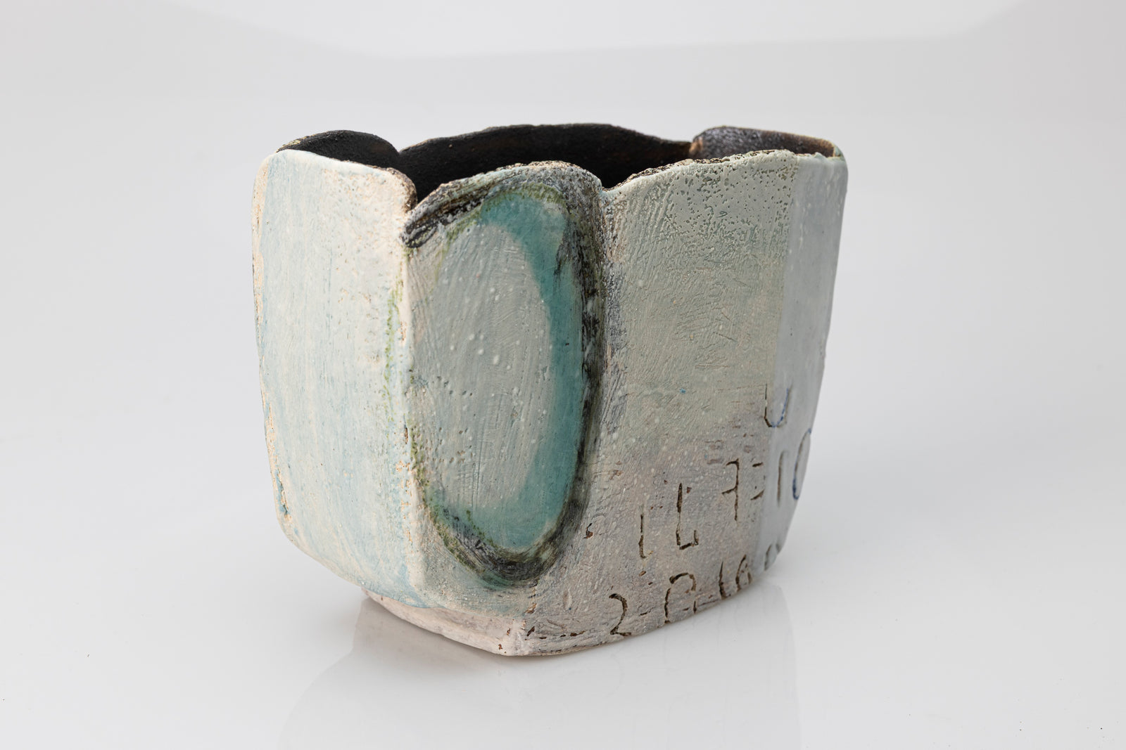 Low Tide Landscape slab-built vessel by Craig Underhill, available at Padstow Gallery Cornwall