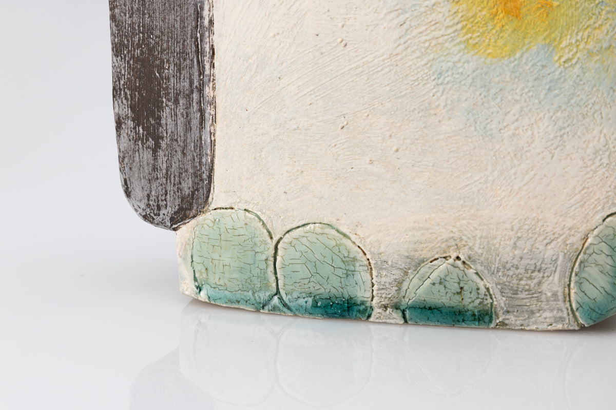 Morning Walk slab-built vessel by Craig Underhill, available at Padstow Gallery Cornwall