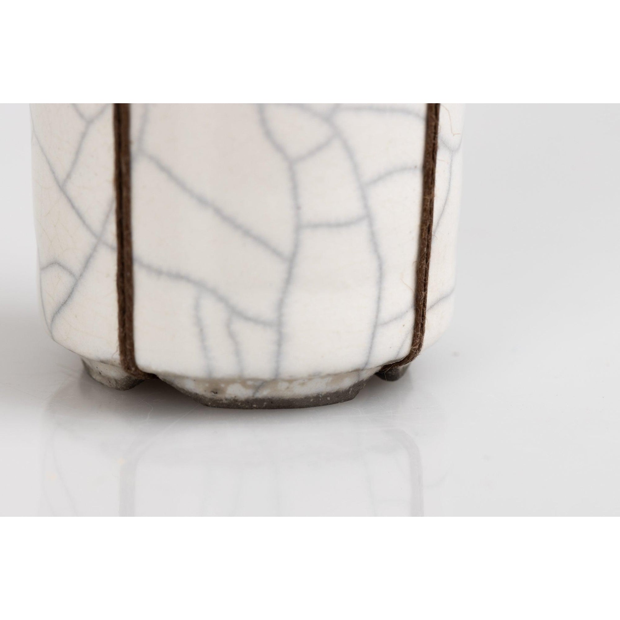 KSEE1 Raku Bound Container by Kate Schuricht, available at Padstow Gallery, Cornwall