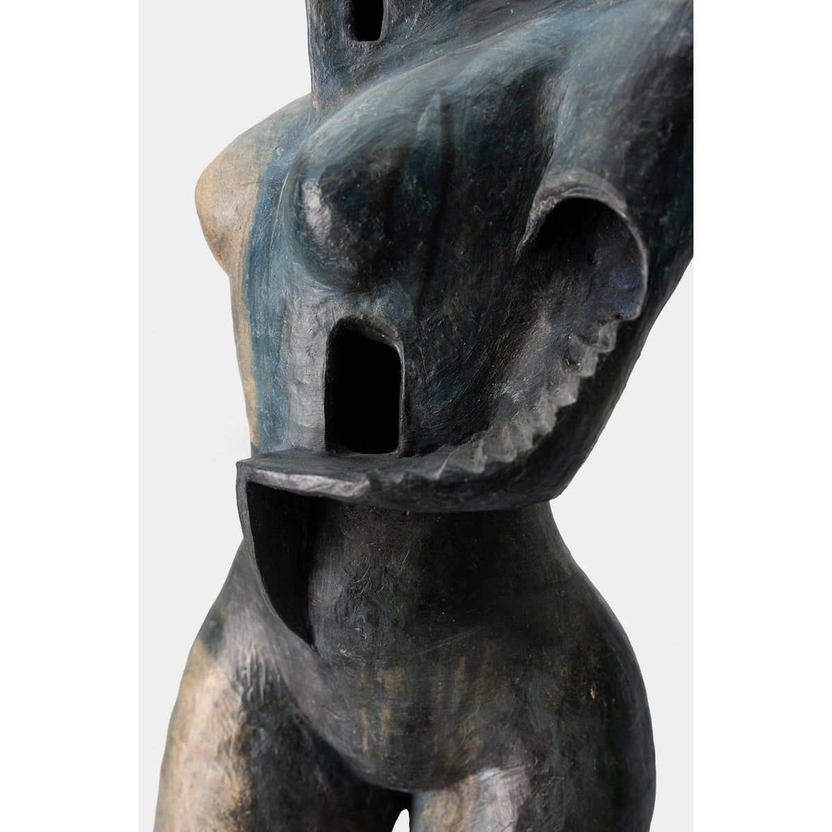 Dawn, ceramic woman/tower on plinth, by Sophie Howard, available from Padstow Gallery, Cornwall