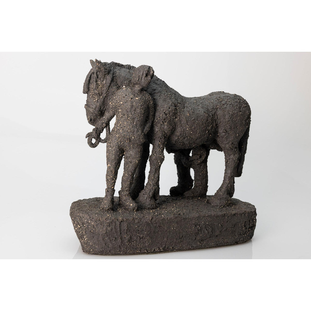 Farrier and Groom, ceramic figures, by Sophie Howard, available from Padstow Gallery, Cornwall