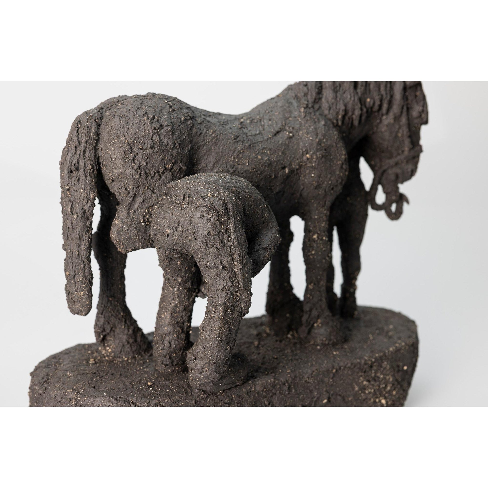Farrier and Groom, ceramic figures, by Sophie Howard, available from Padstow Gallery, Cornwall