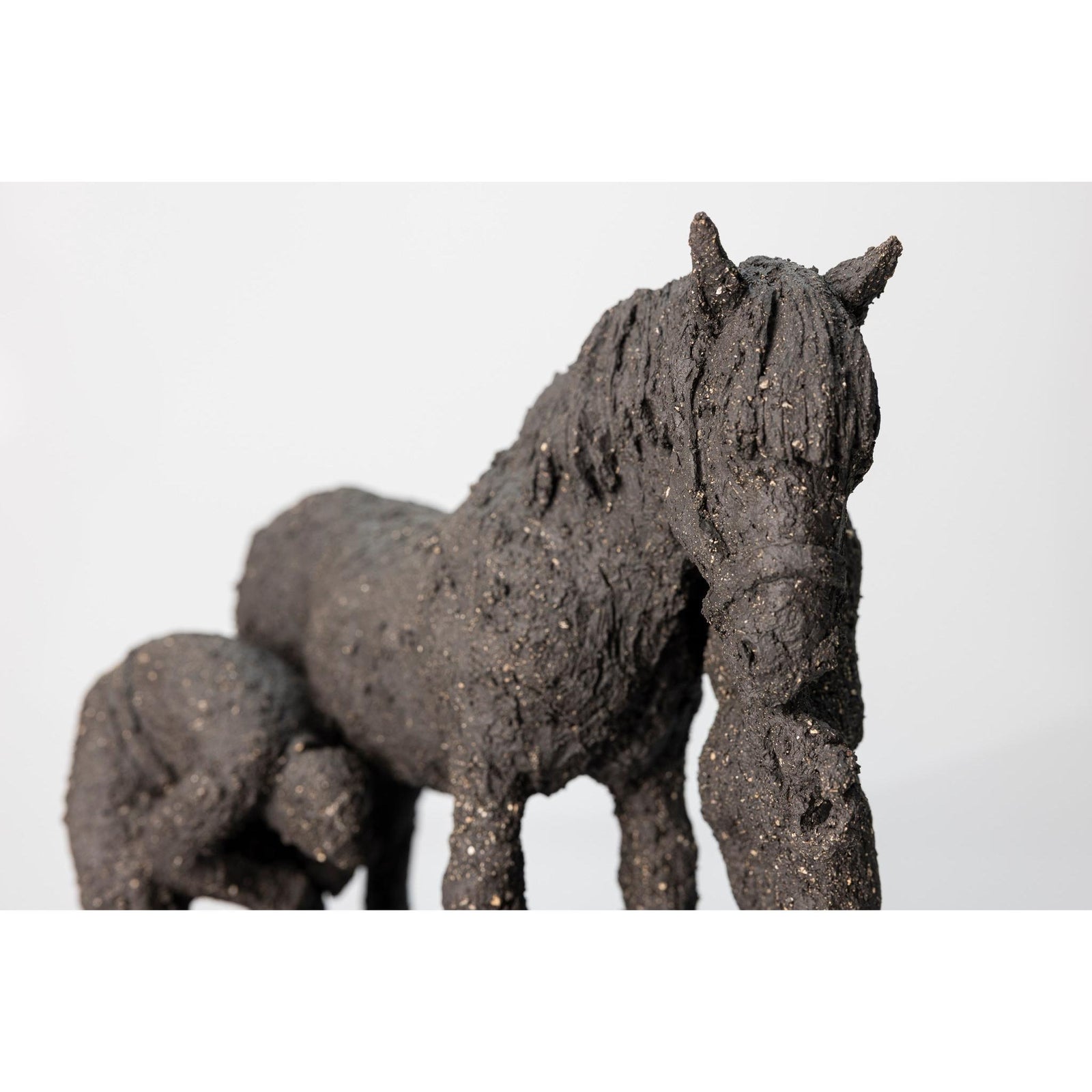 Farrier and Groom, ceramic figures, by Sophie Howard, available from Padstow Gallery, Cornwall