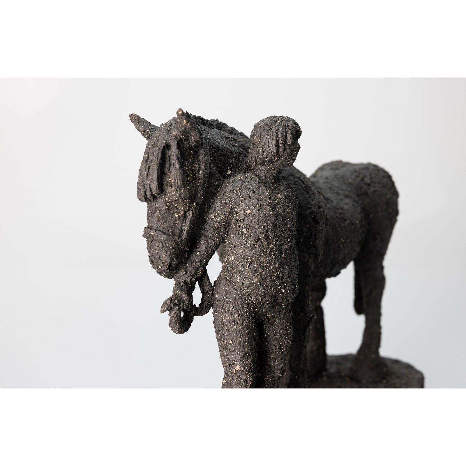 Farrier and Groom, ceramic figures, by Sophie Howard, available from Padstow Gallery, Cornwall