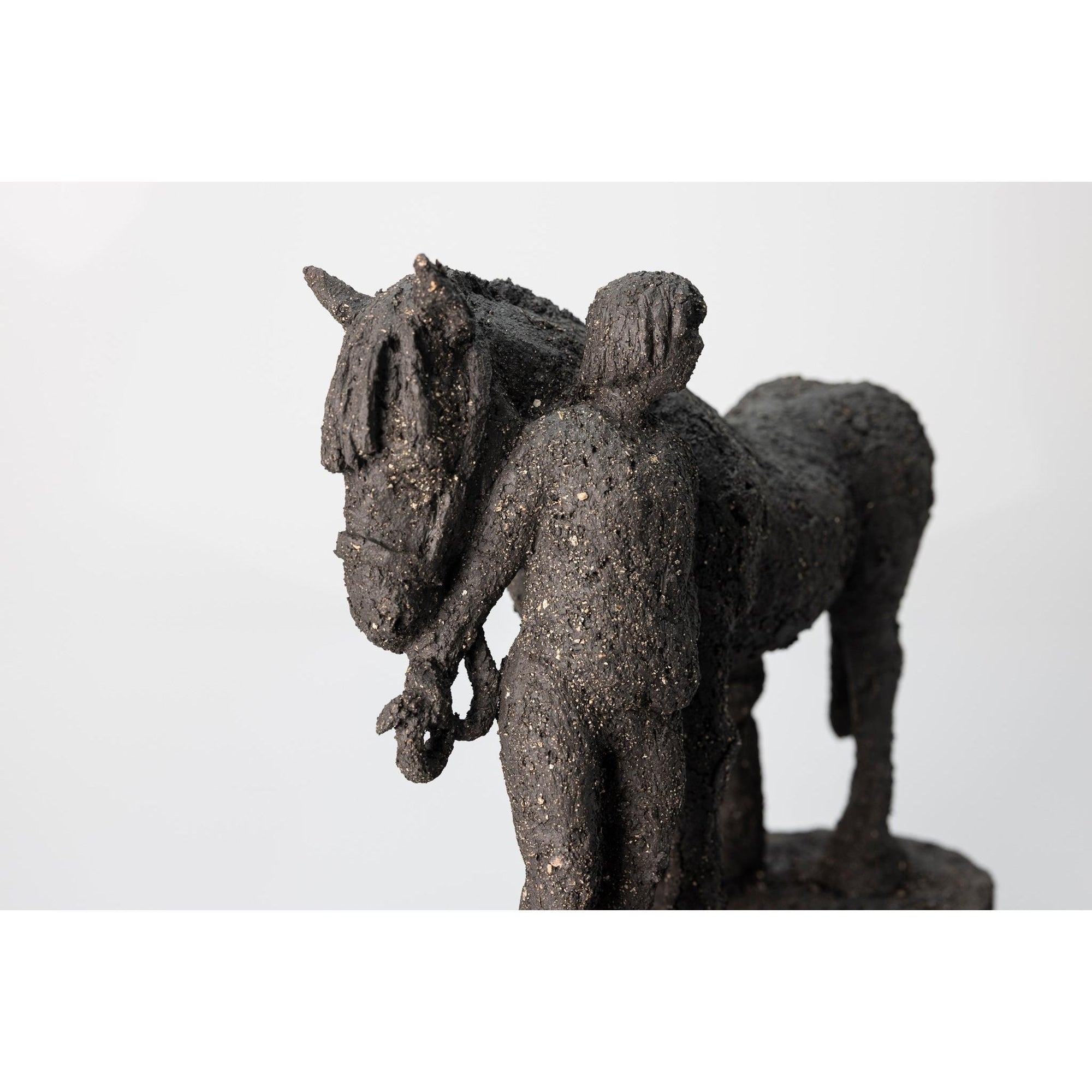 Farrier and Groom, ceramic figures, by Sophie Howard, available from Padstow Gallery, Cornwall