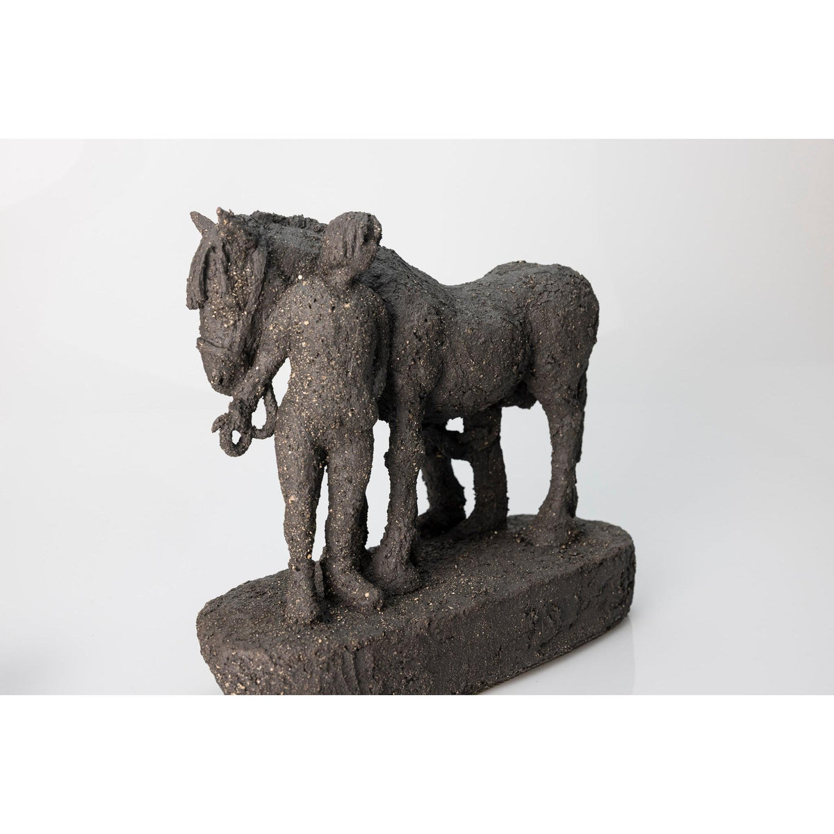 Farrier and Groom, ceramic figures, by Sophie Howard, available from Padstow Gallery, Cornwall