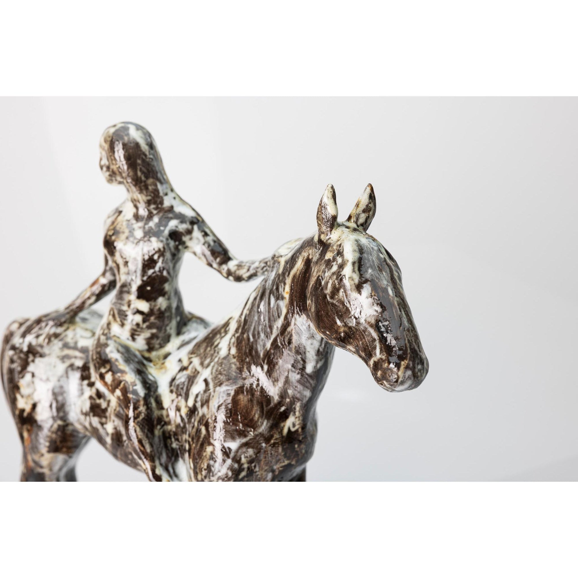 So Long, mottled ceramic figure, by Sophie Howard, available from Padstow Gallery, Cornwall