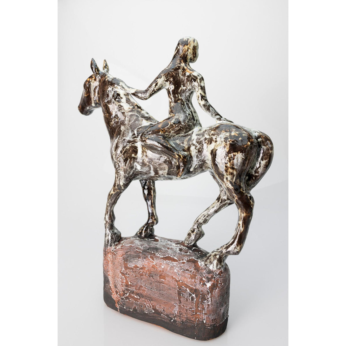 So Long, mottled ceramic figure, by Sophie Howard, available from Padstow Gallery, Cornwall