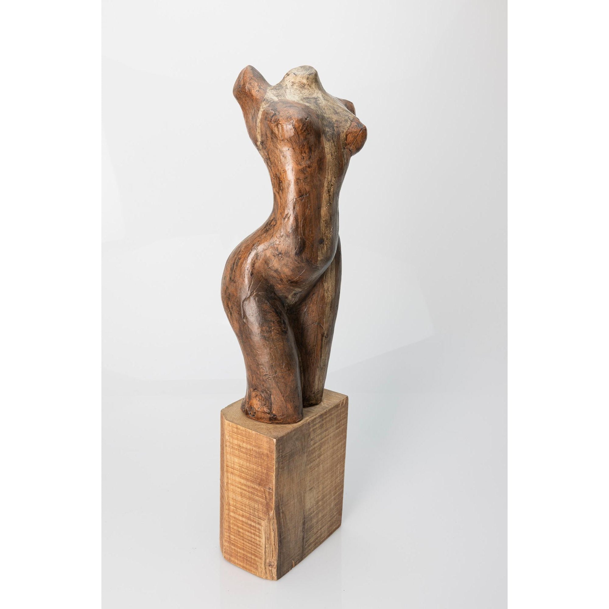 Lou, Glazed terracotta standing figure, by Sophie Howard, available from Padstow Gallery, Cornwall