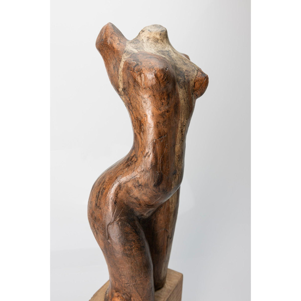 Lou, Glazed terracotta standing figure, by Sophie Howard, available from Padstow Gallery, Cornwall