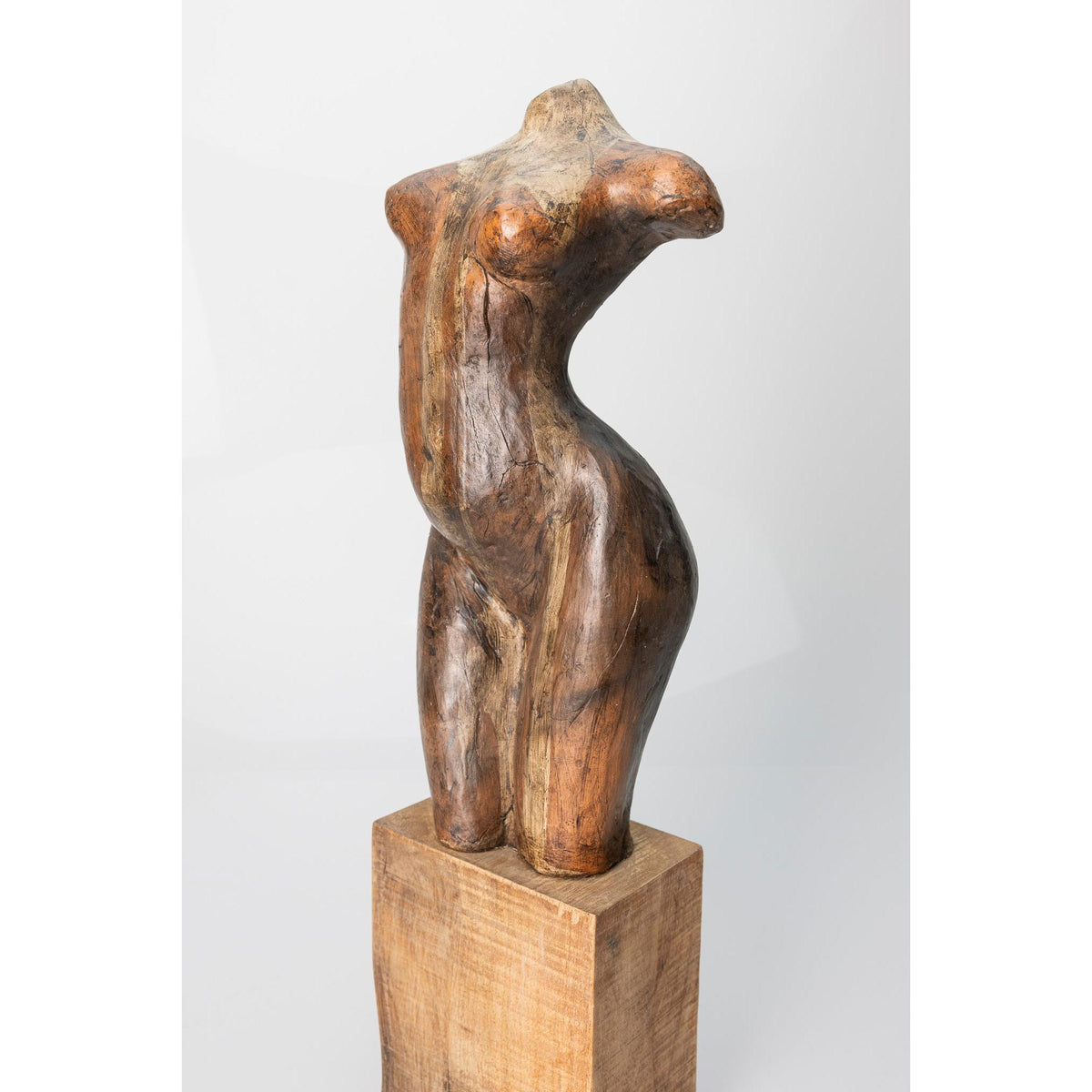 Lou, Glazed terracotta standing figure, by Sophie Howard, available from Padstow Gallery, Cornwall