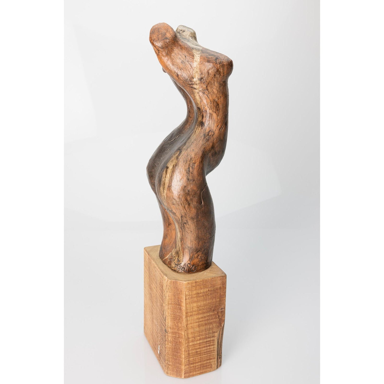 Lou, Glazed terracotta standing figure, by Sophie Howard, available from Padstow Gallery, Cornwall