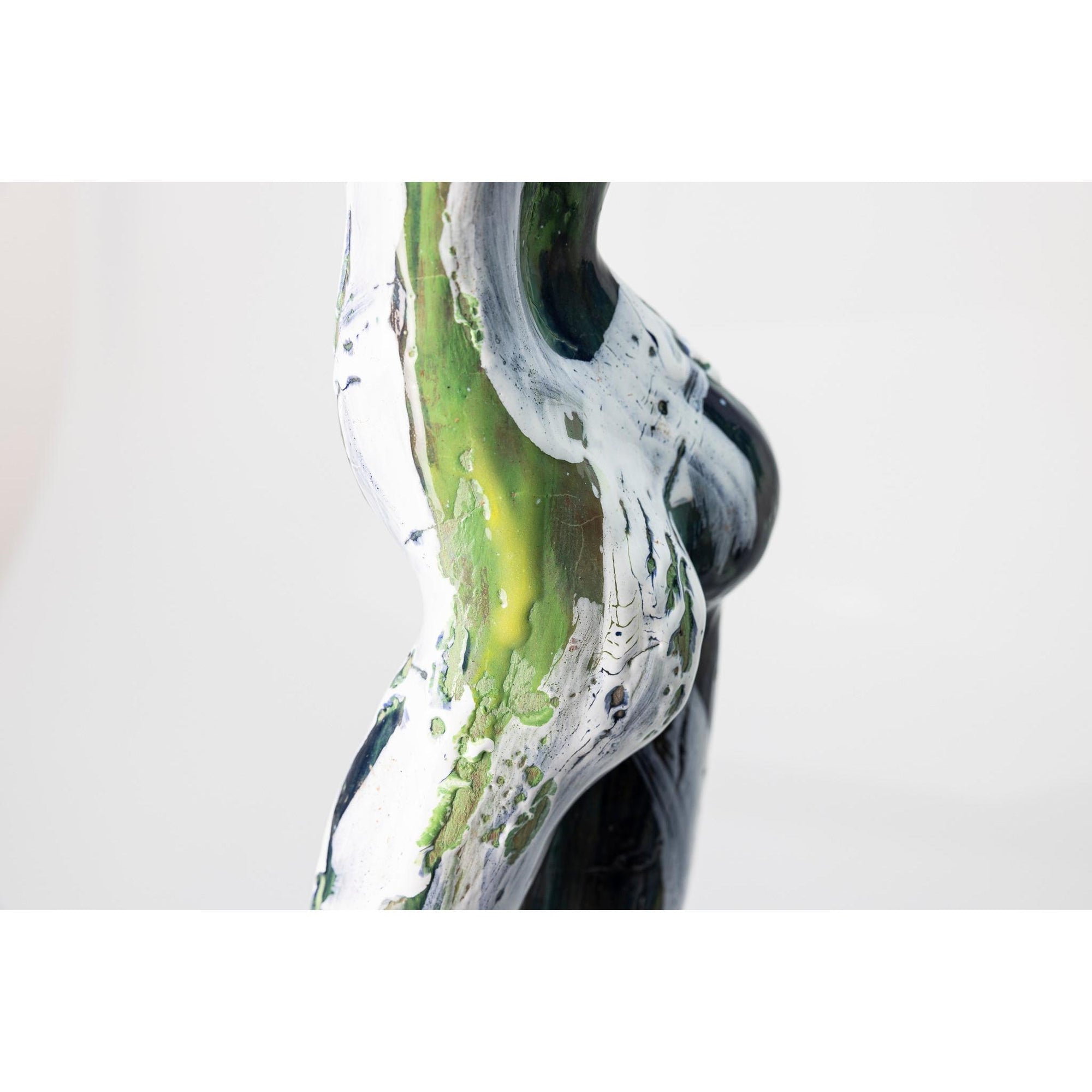 Sa I, Glazed terracotta standing figure, by Sophie Howard, available from Padstow Gallery, Cornwall