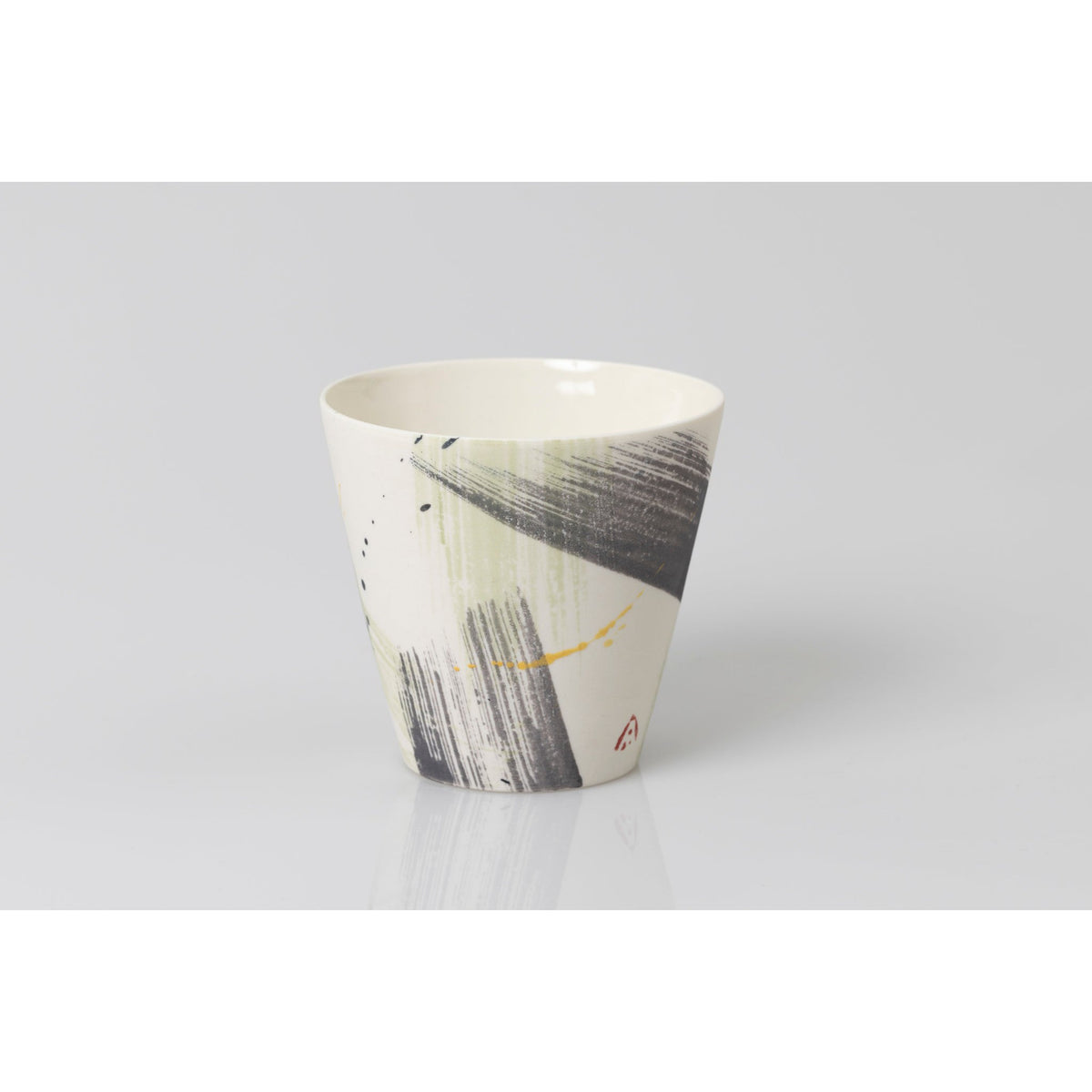 PG13 large cup, porcelain by Ali Tomlin ceramics, available at Padstow Gallery, Cornwall