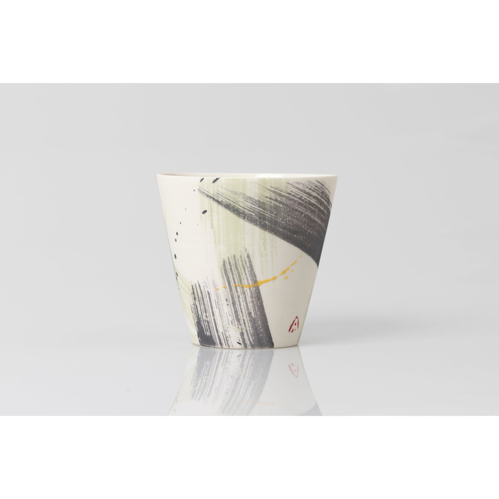 PG13 large cup, porcelain by Ali Tomlin ceramics, available at Padstow Gallery, Cornwall