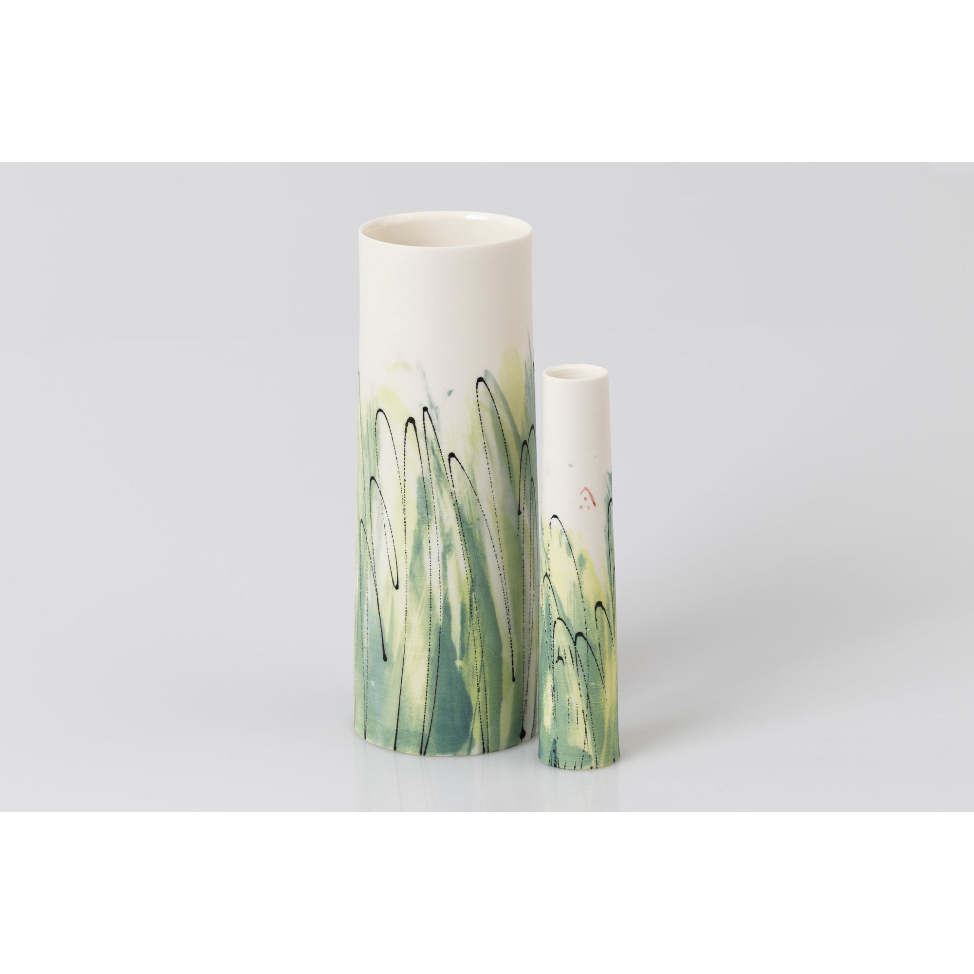 PG06 Stem Vase, porcelain by Ali Tomlin ceramics, available at Padstow Gallery, Cornwall