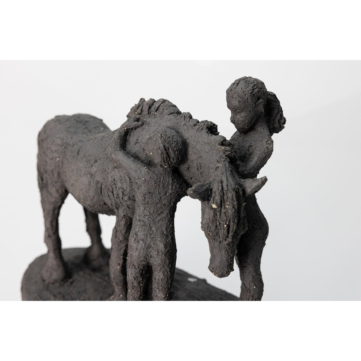 Black Pony And Children, ceramic figures, by Sophie Howard, available from Padstow Gallery, Cornwall