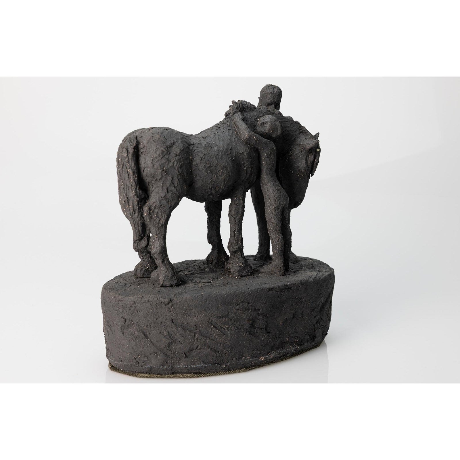 Black Pony And Children, ceramic figures, by Sophie Howard, available from Padstow Gallery, Cornwall