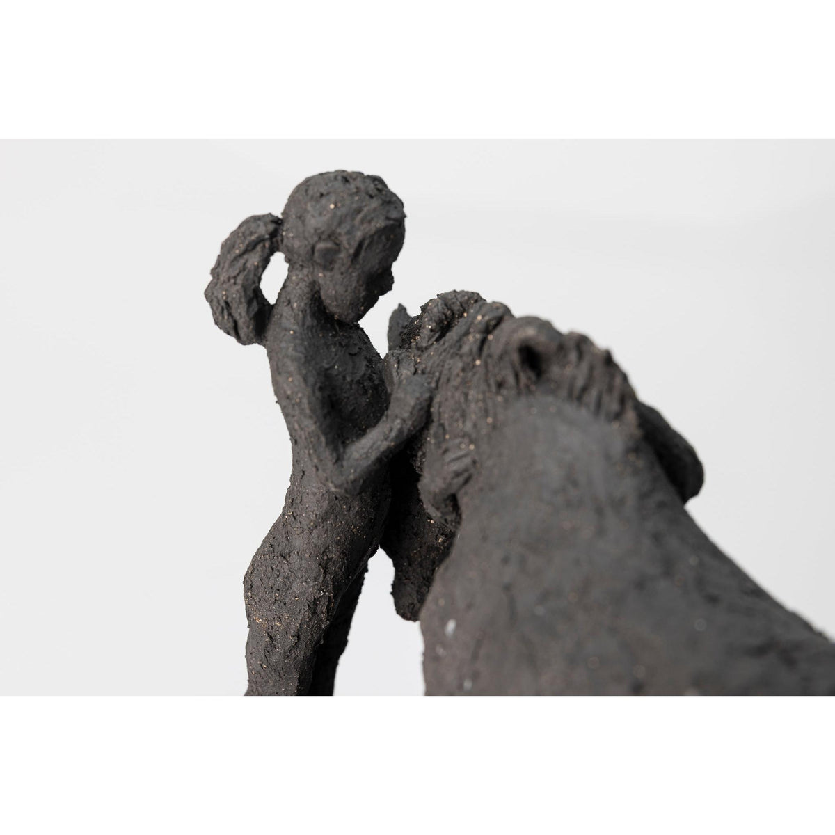 Black Pony And Children, ceramic figures, by Sophie Howard, available from Padstow Gallery, Cornwall