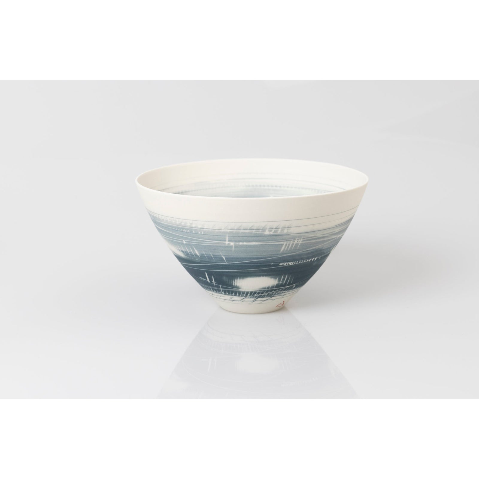 PG12 Bowl, porcelain by Ali Tomlin ceramics, available at Padstow Gallery, Cornwall