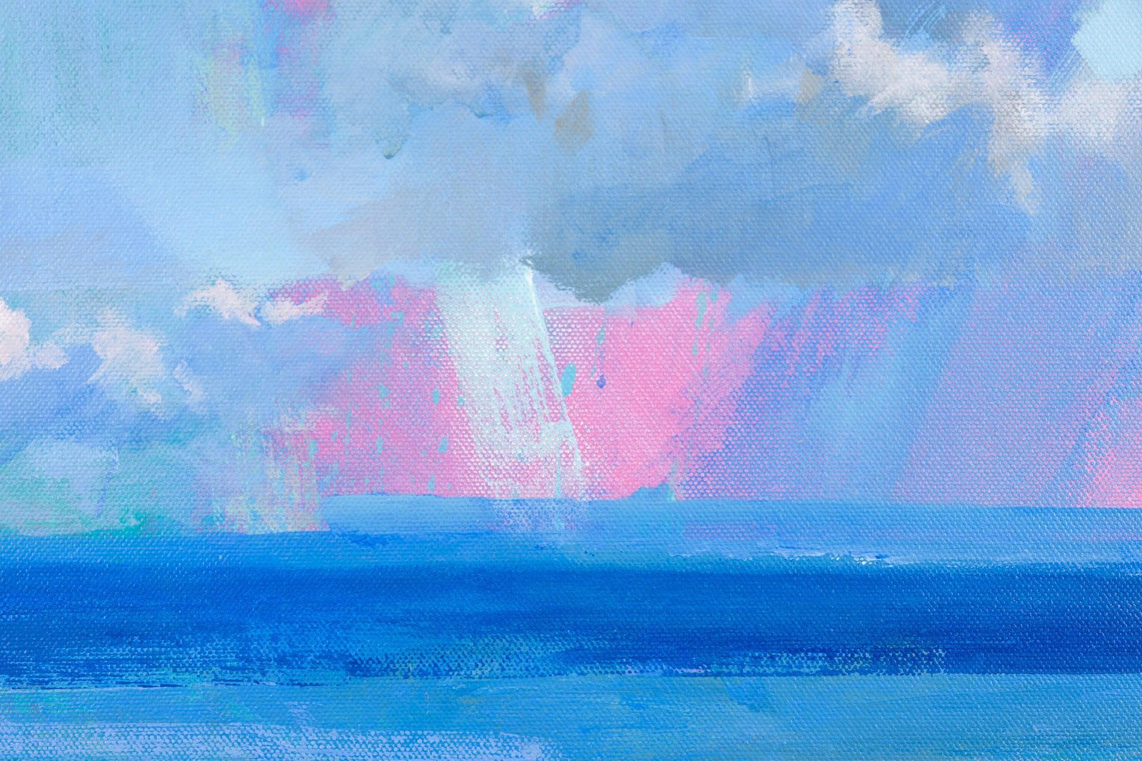 'Rainbow Over Camel Estuary (Hyperion 2)' acrylic original by Andrew Jago, available at Padstow Gallery, Cornwall