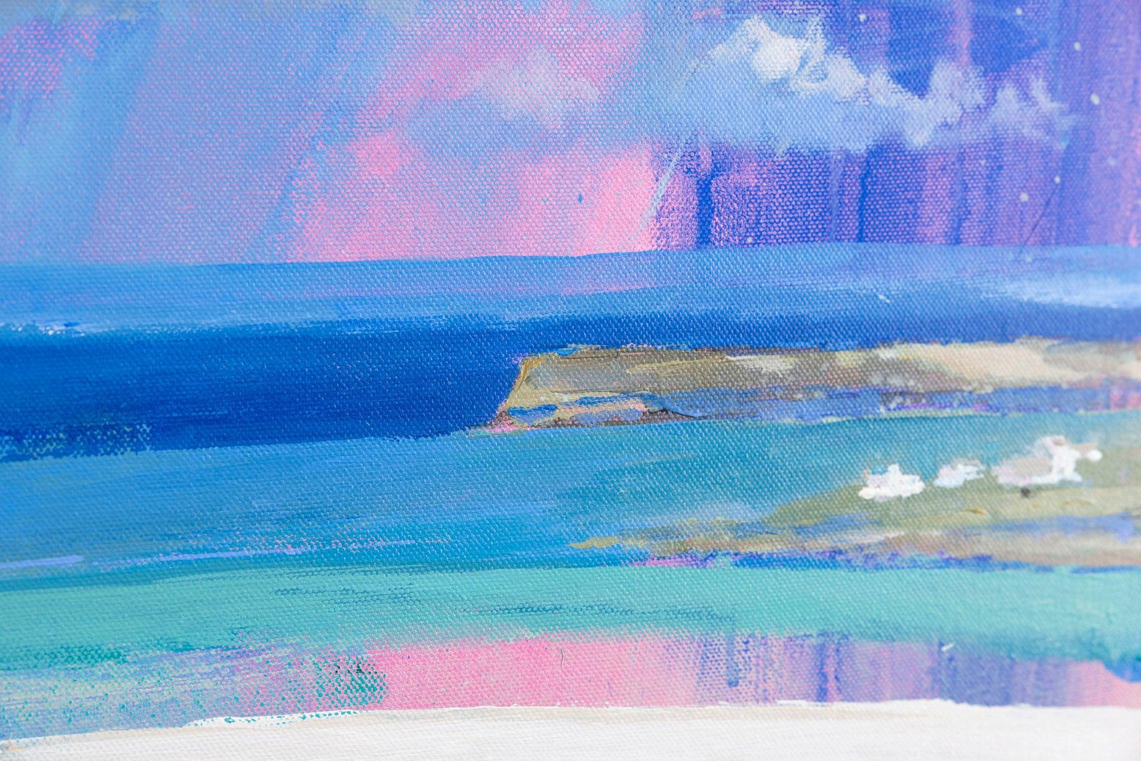 'Rainbow Over Camel Estuary (Hyperion 2)' acrylic original by Andrew Jago, available at Padstow Gallery, Cornwall