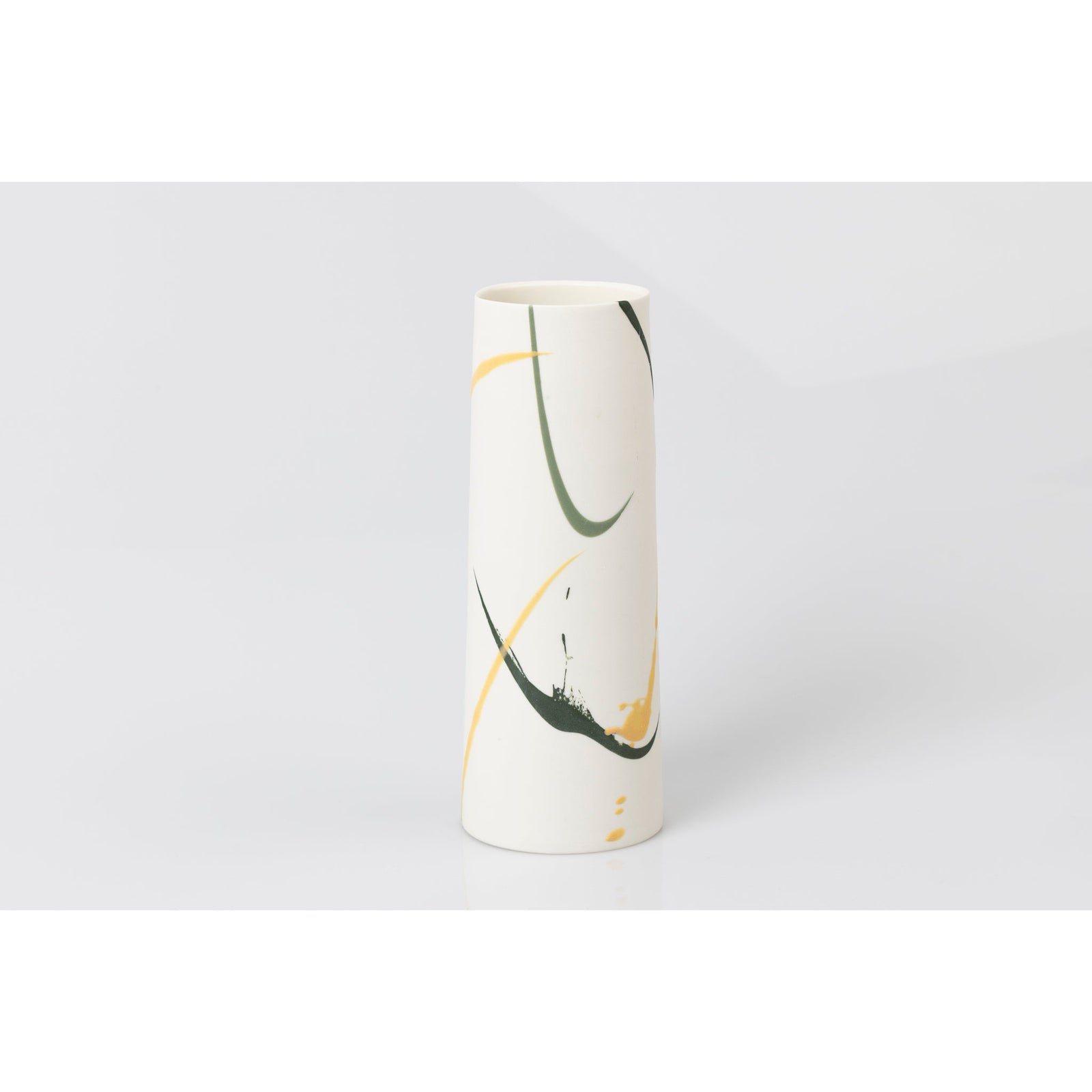 PG09 Cylinder Vase, porcelain by Ali Tomlin ceramics, available at Padstow Gallery, Cornwall