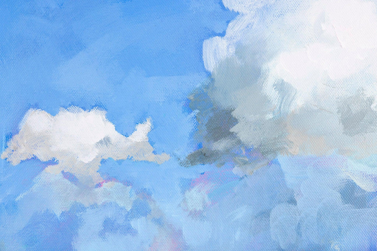 'Rainbow Over Camel Estuary (Hyperion 2)' acrylic original by Andrew Jago, available at Padstow Gallery, Cornwall