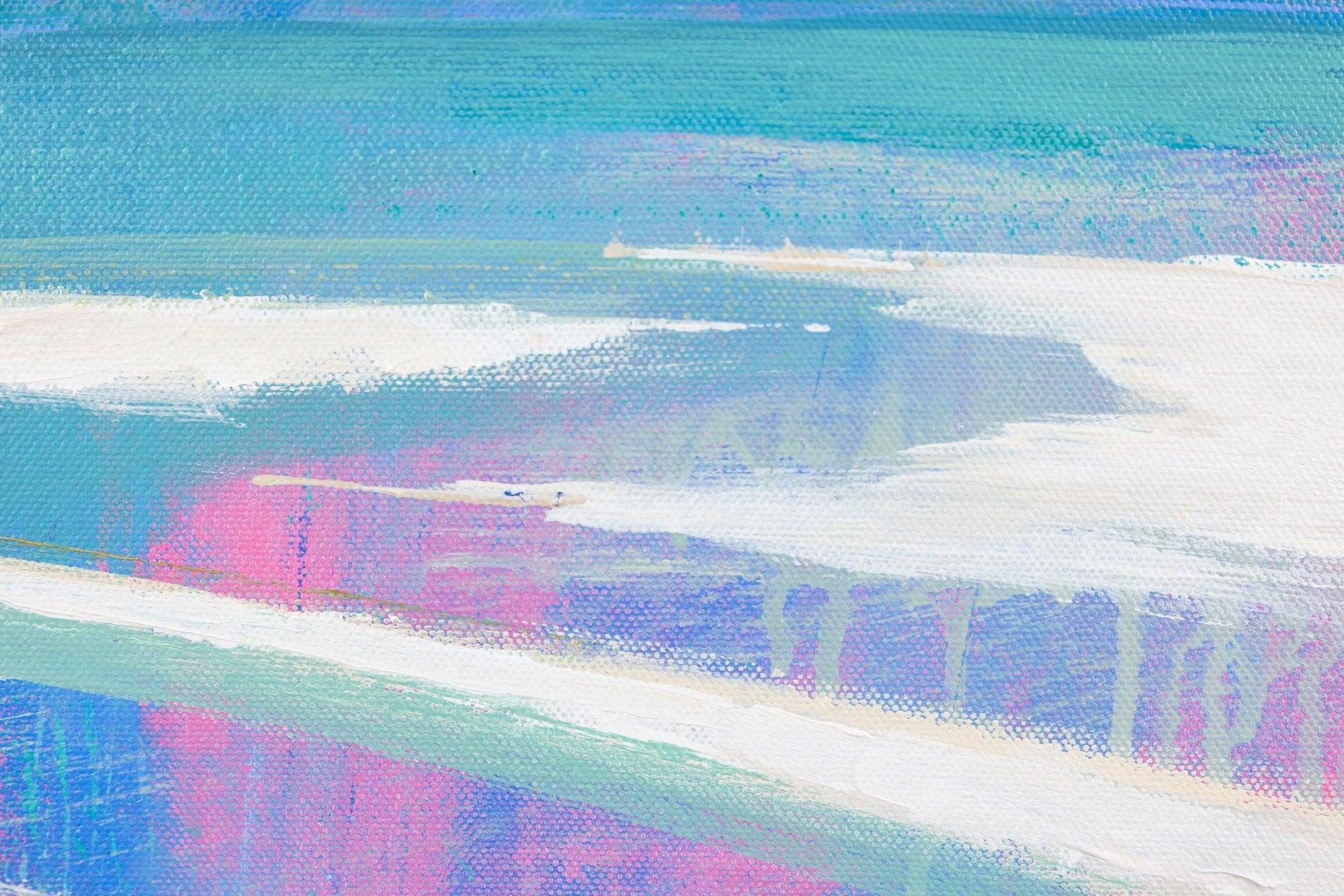 'Rainbow Over Camel Estuary (Hyperion 2)' acrylic original by Andrew Jago, available at Padstow Gallery, Cornwall