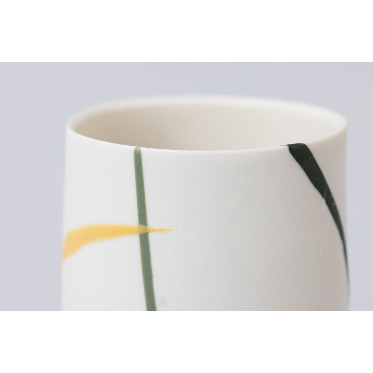 PG09 Cylinder Vase, porcelain by Ali Tomlin ceramics, available at Padstow Gallery, Cornwall