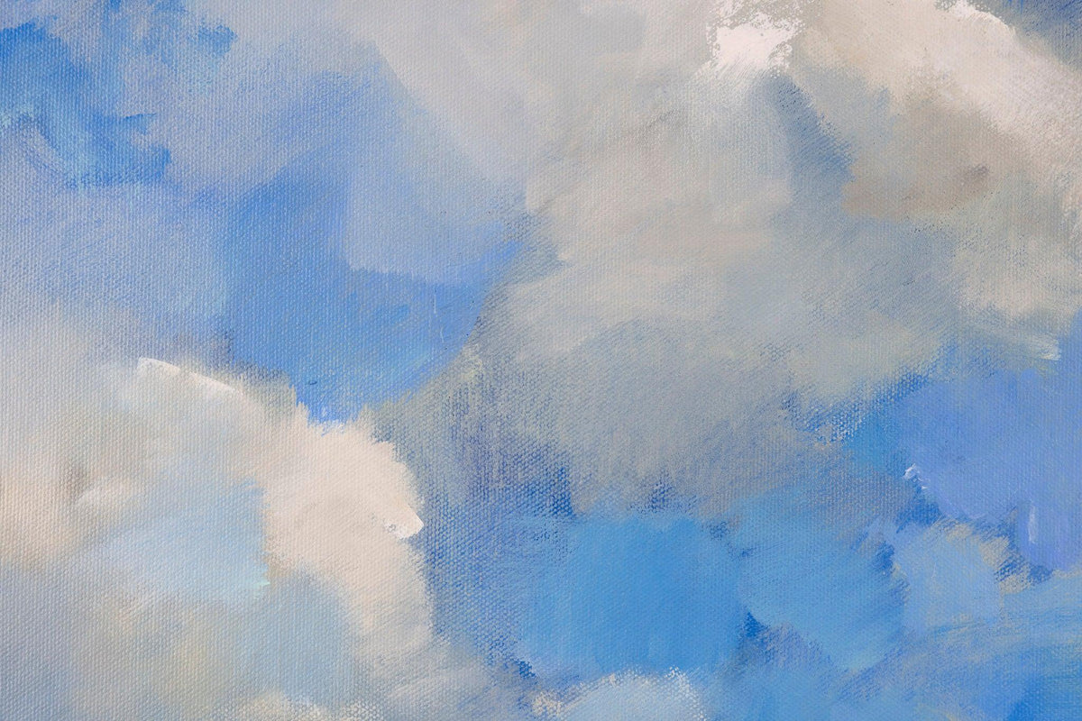 'Camel Estuary from a Hill no.22' acrylic original by Andrew Jago, available at Padstow Gallery, Cornwall