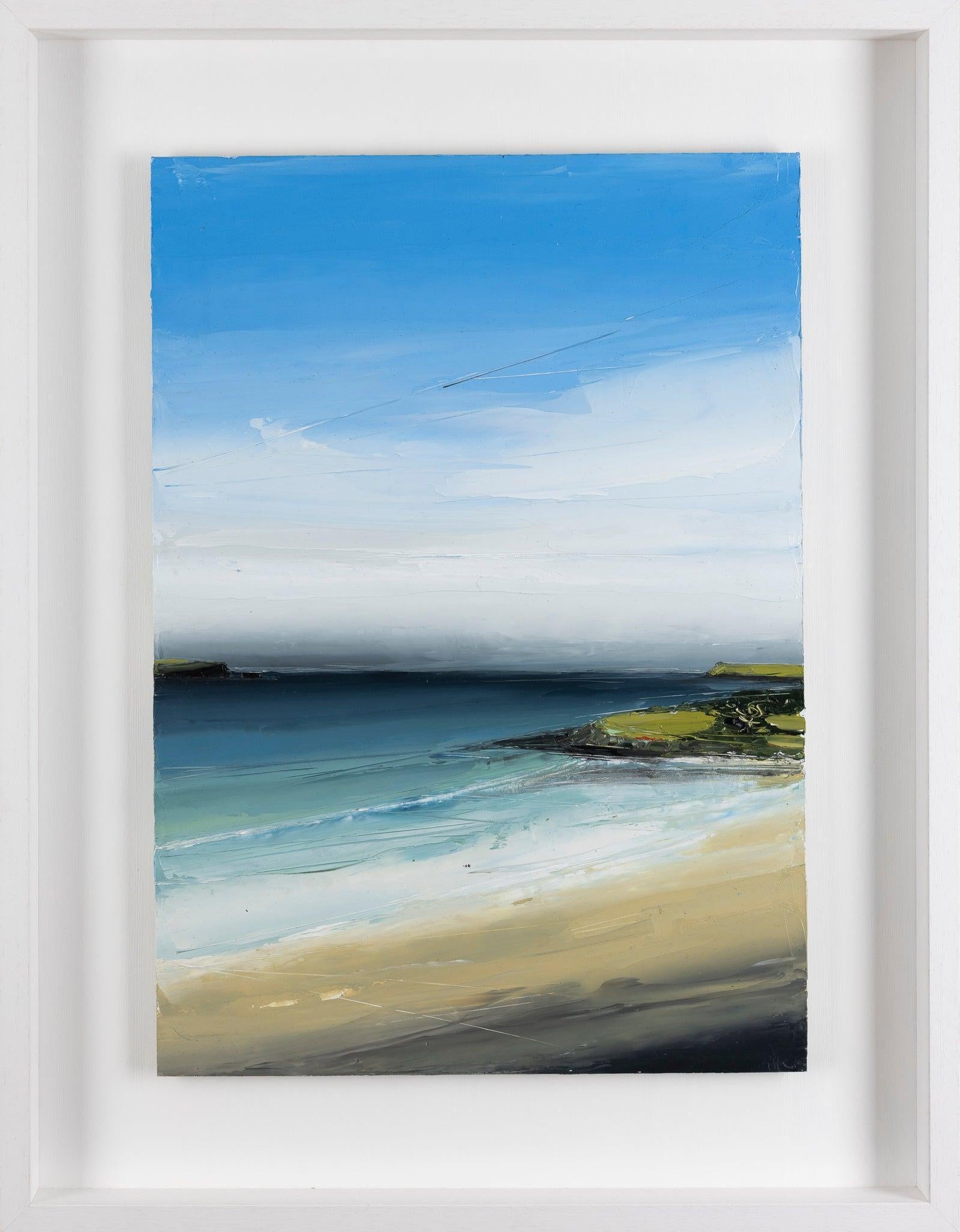 'Azure Daymer' oil original painting by Georgia Hart, available at Padstow Gallery, Cornwall