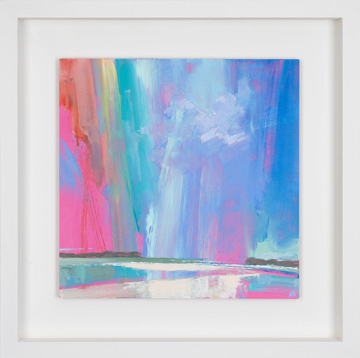 &#39;Rainbow Over Camel Estuary (Hyperion 1)&#39; acrylic original by Andrew Jago, available at Padstow Gallery, Cornwall